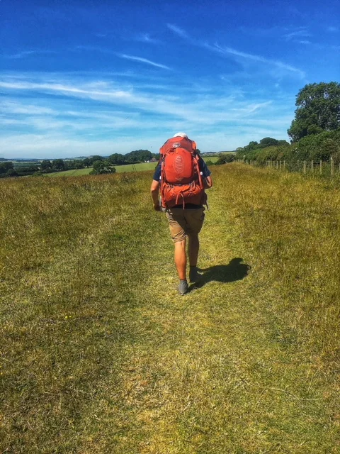 Finally starting on our trail through the pastures. Soon this would be our daily view!