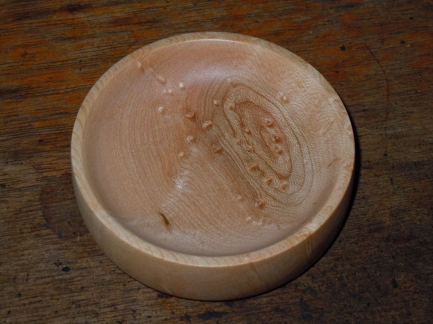 3" bird's eye maple bowl