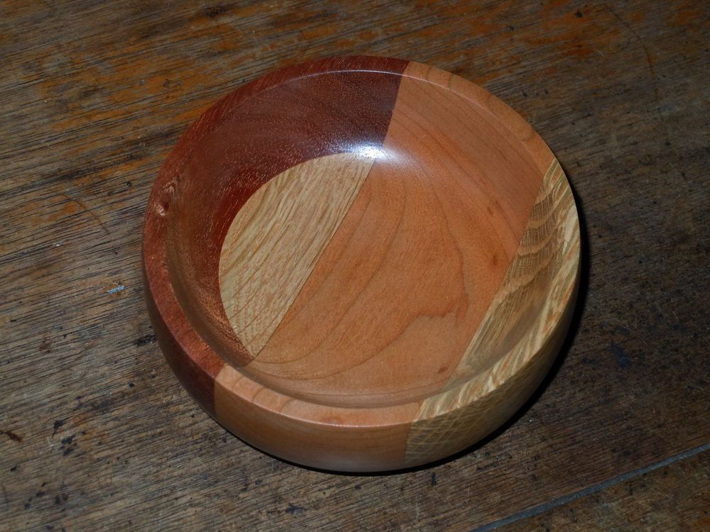 Butcher block and cherry bowl.
