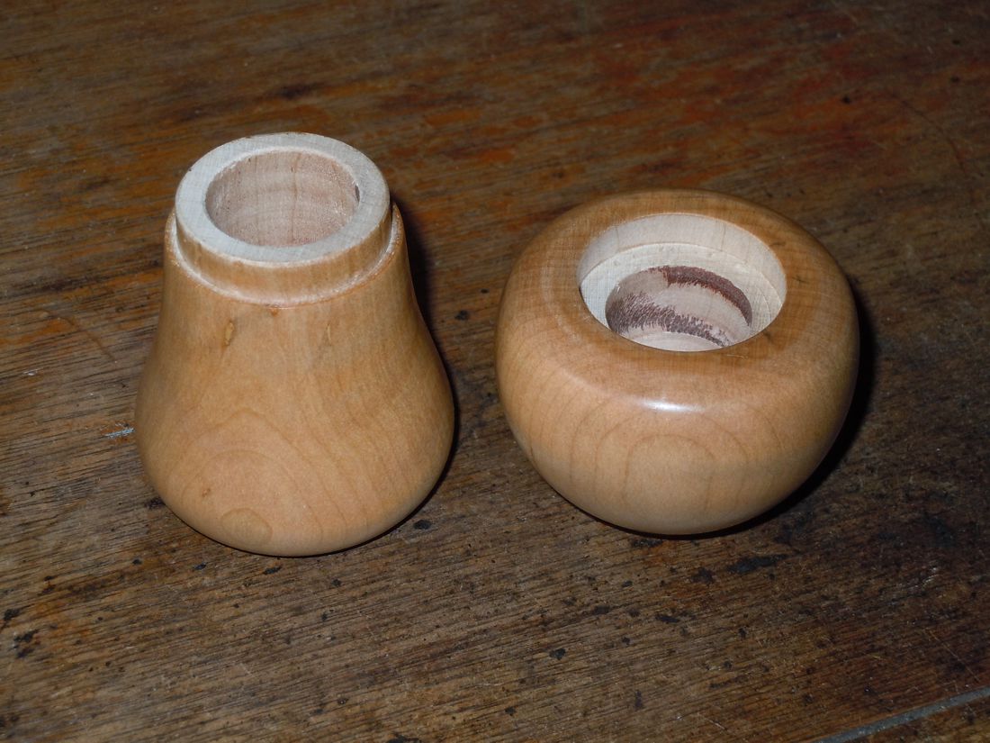 Curly Maple, 2 piece mushroom