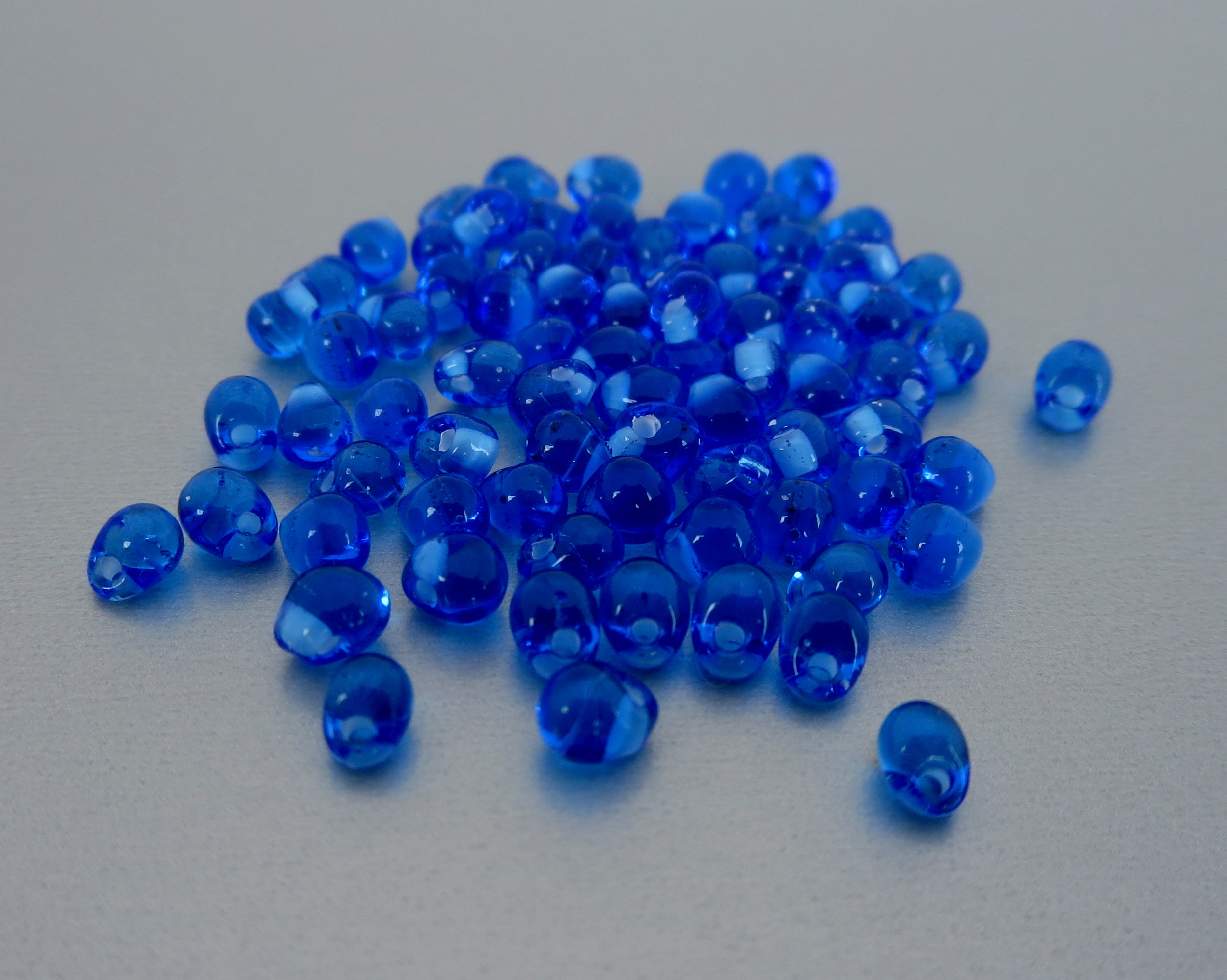 Drop Bead - Sky Blue Lined Sapphire — The Buffalo Bead Gallery