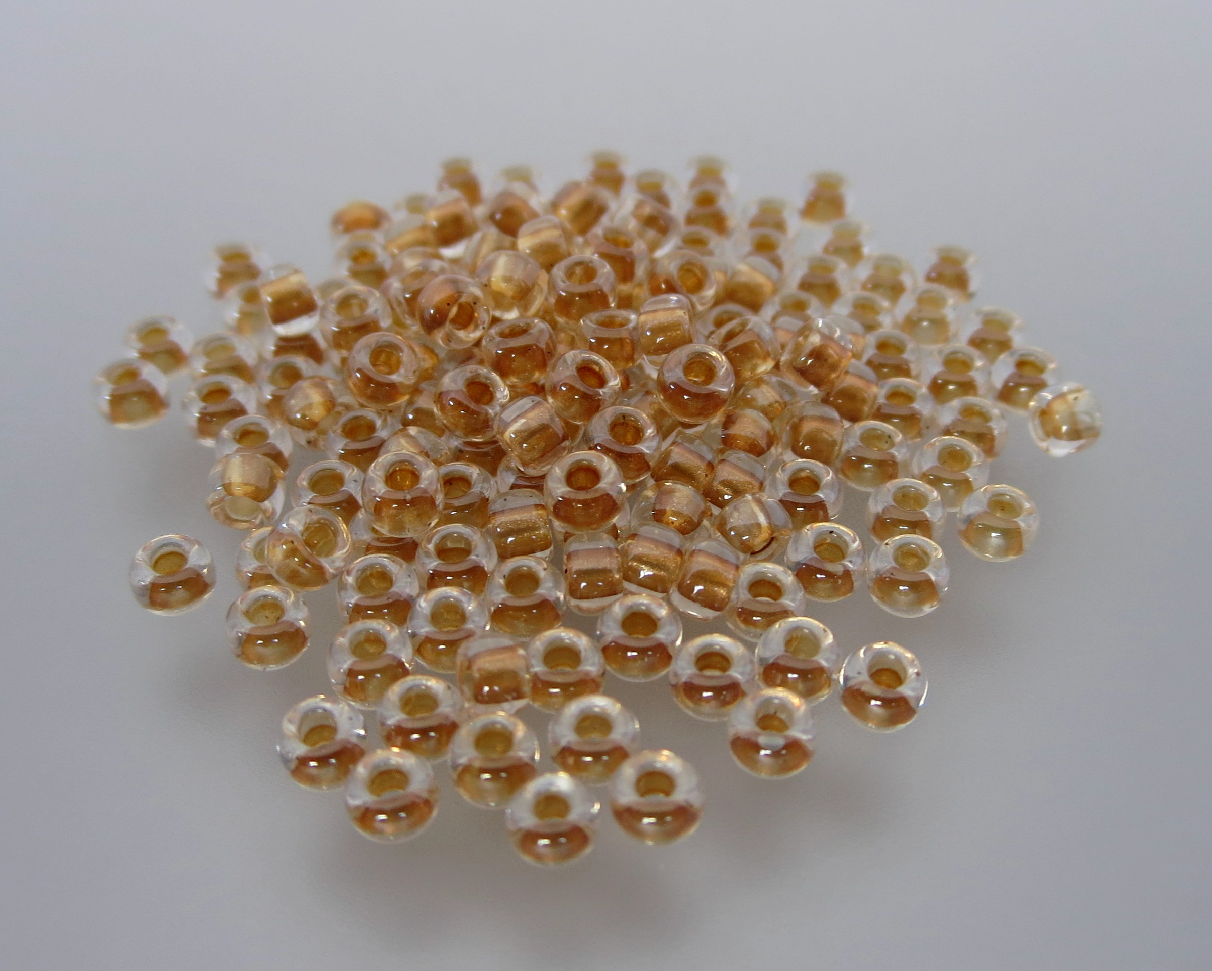 8º Japanese Seed Bead - (#234) Sparkle Metallic Gold Lined Crystal