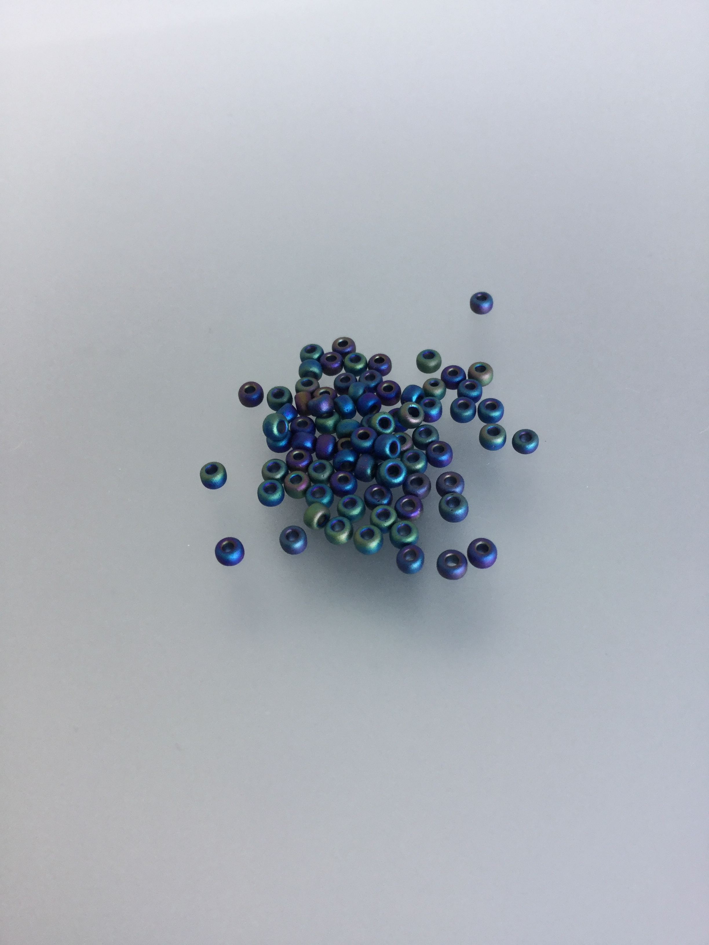 8º Japanese Seed Bead - (#401FR) Matte Black AB