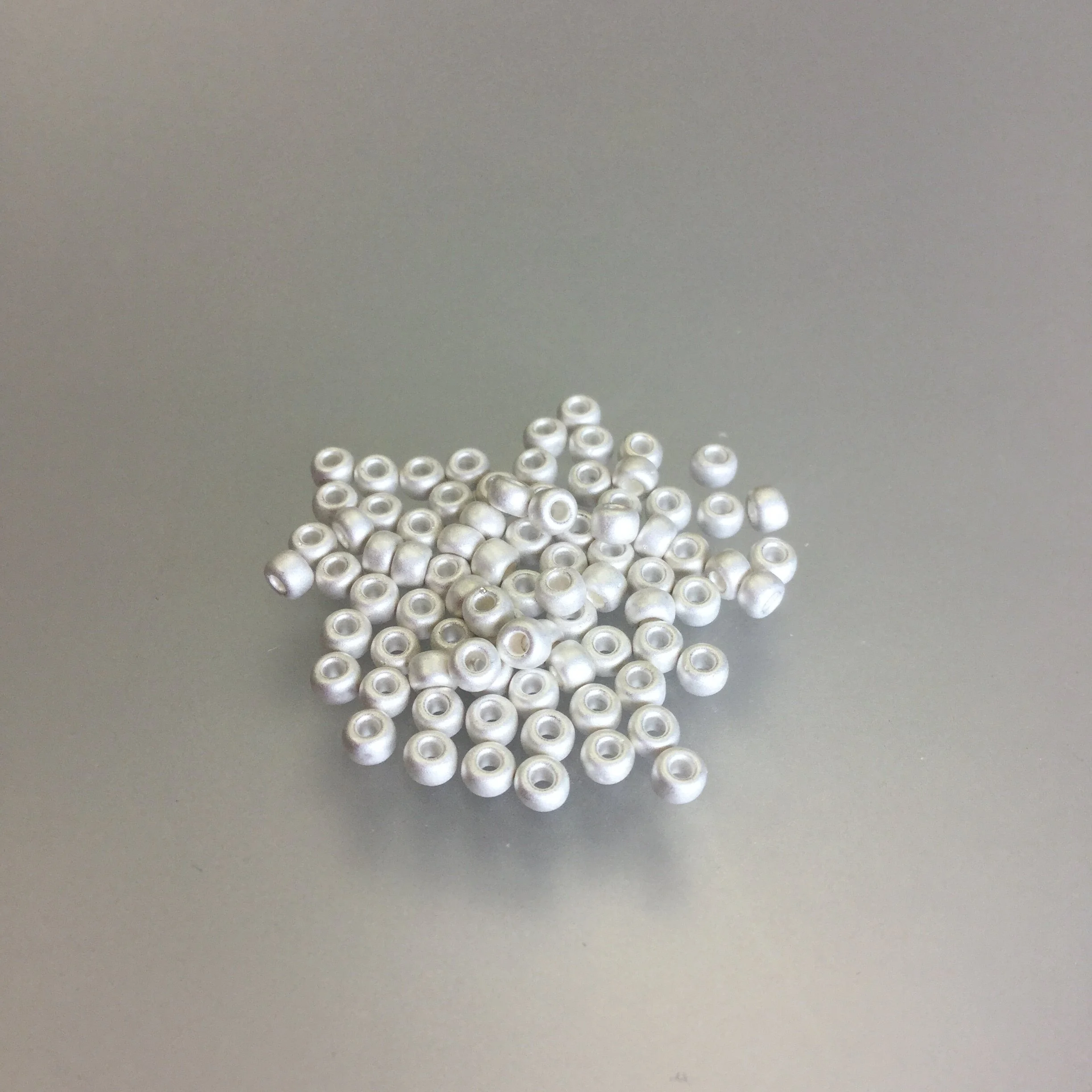 8º Japanese Seed Bead -  (961F) Matte Bright Sterling Plated