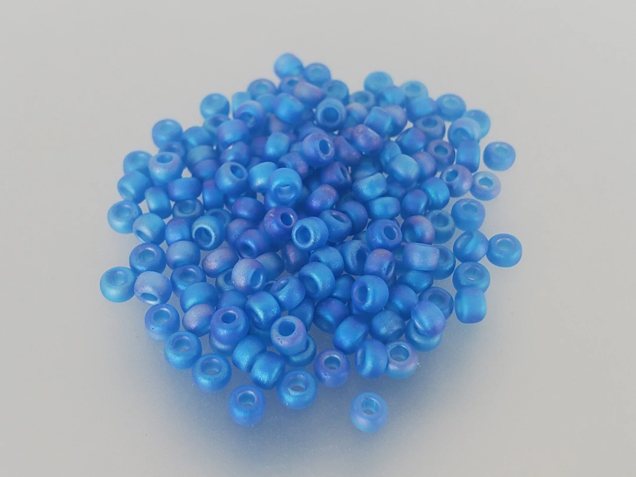 8º Japanese Seed Bead -  (#149FR) Matte Transparent Capri Blue AB
