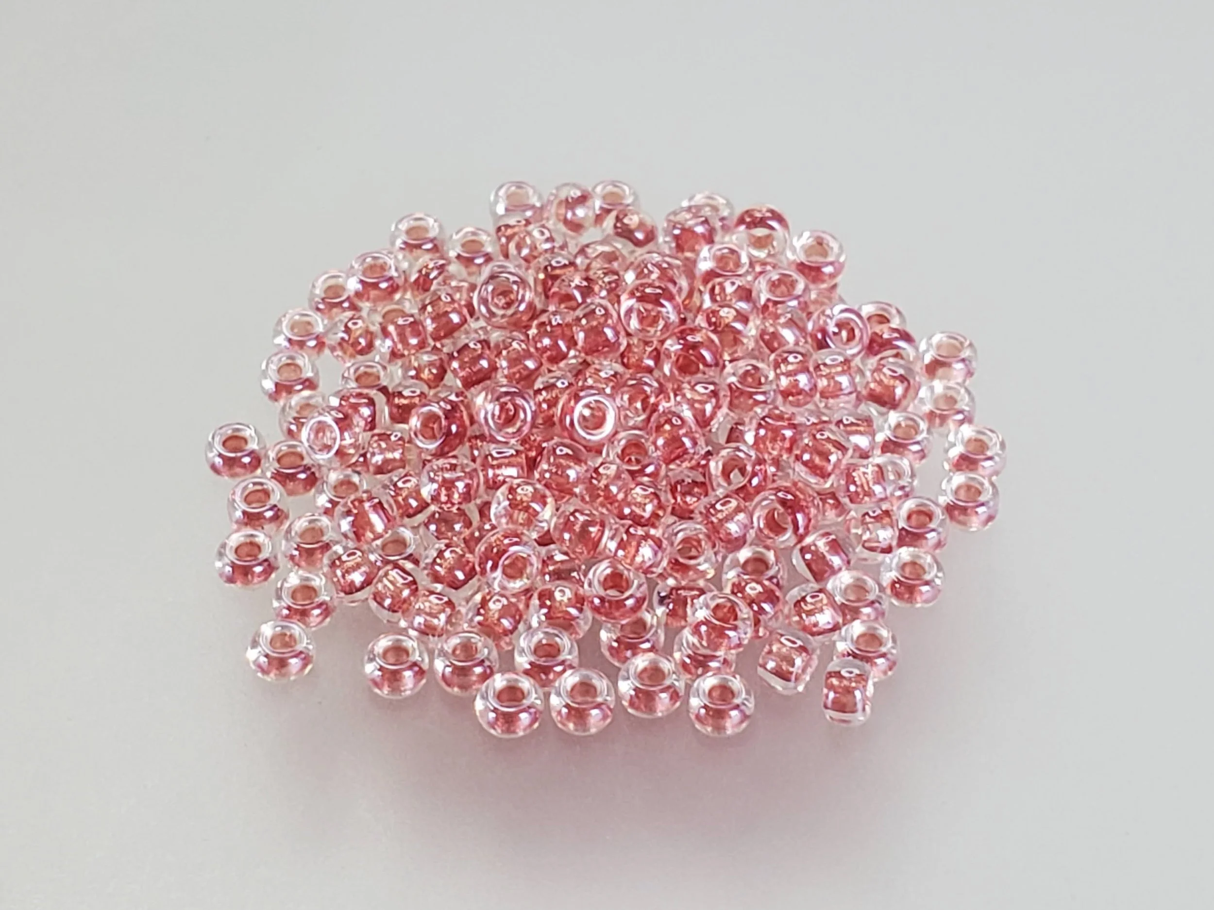 11º Japanese Seed Bead - (#2601) Sparkling Antique Rose Lined Crystal