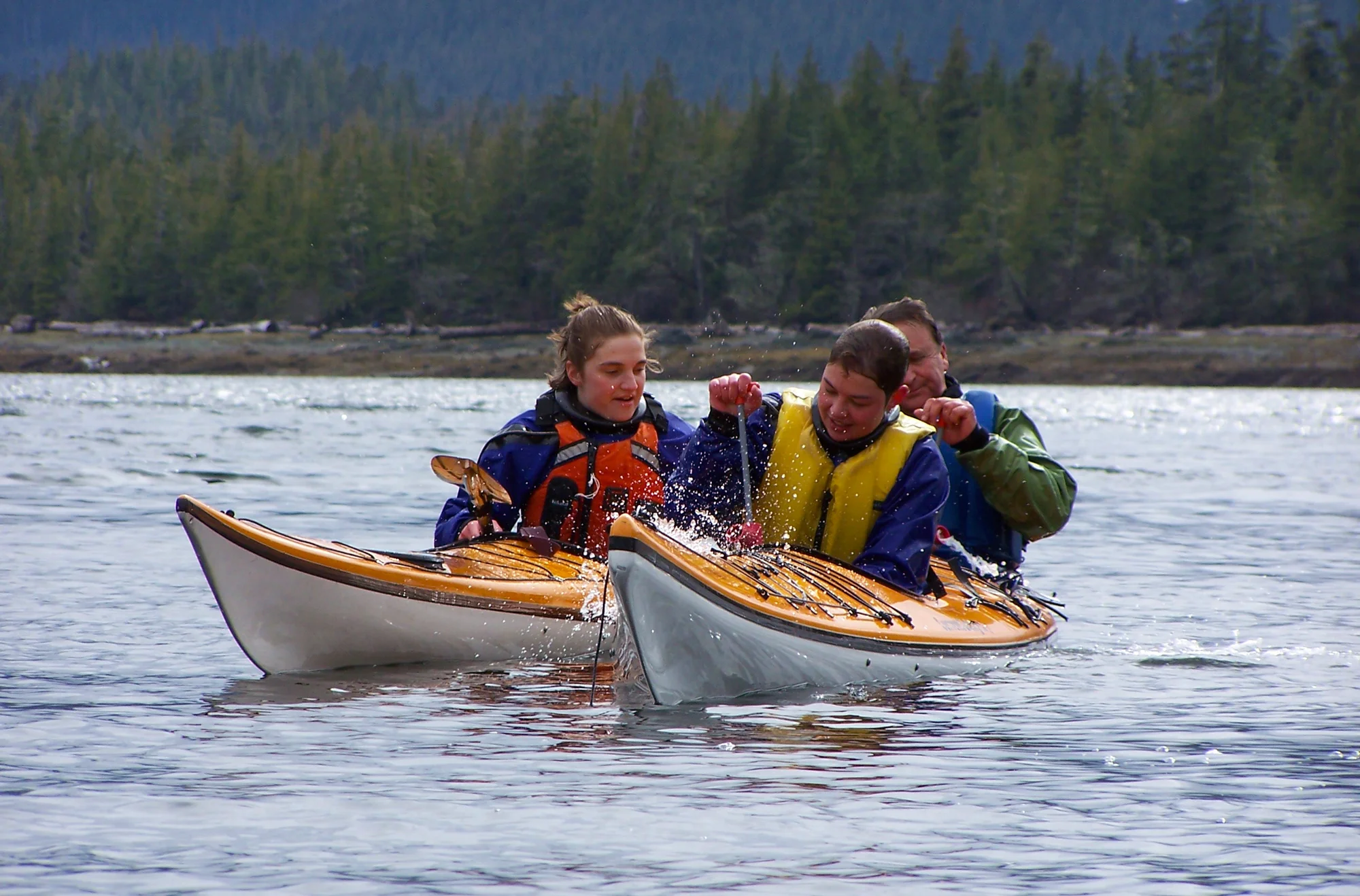 In the unlikely event that your kayak capsizes, our guides are trained to get you quickly back in!