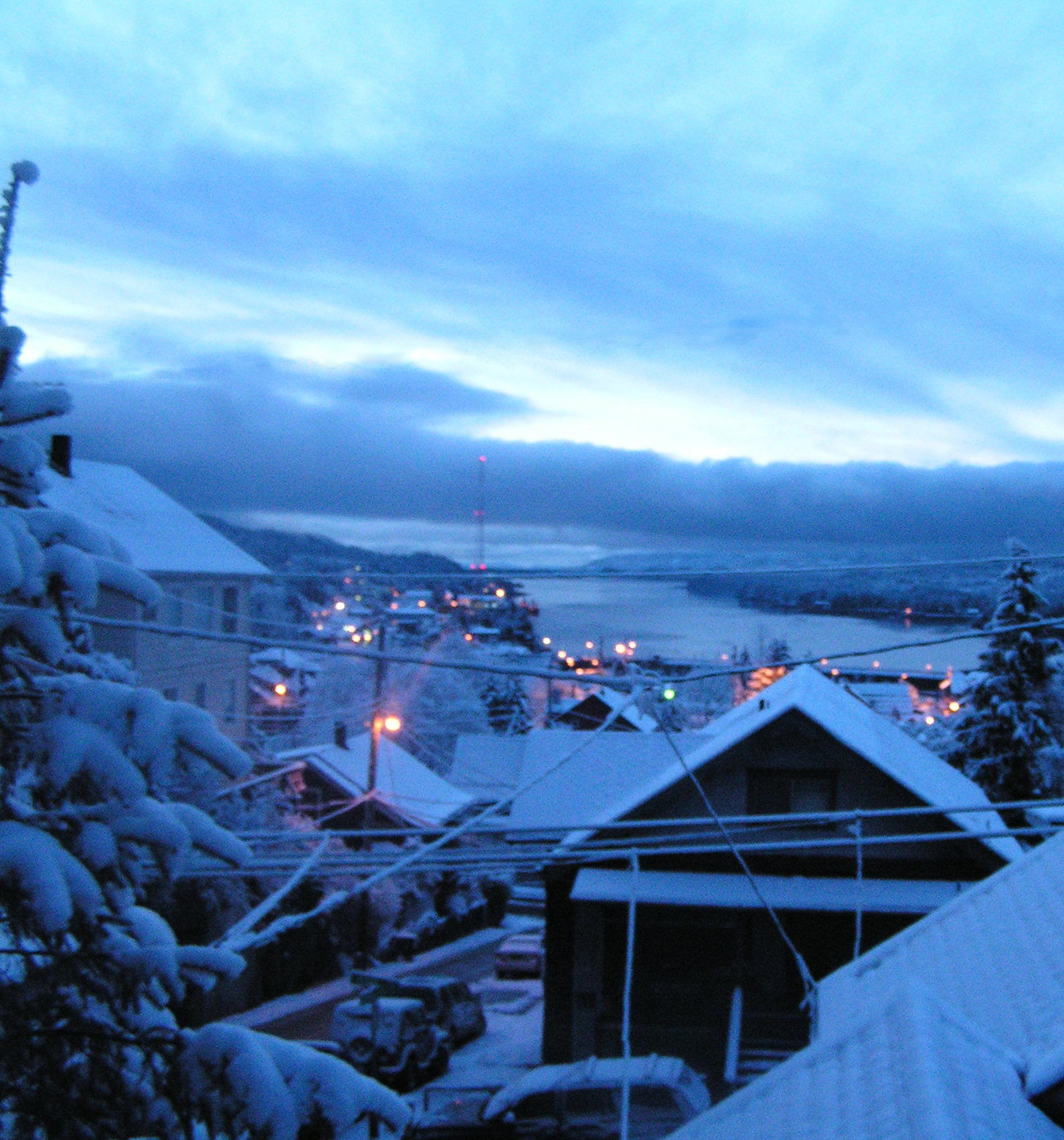  A snowy morning in Ketchikan, Alaska.  