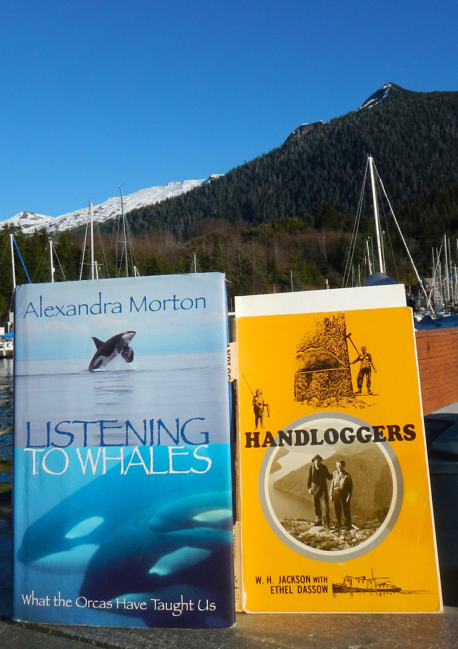  Two of my favorite books ever! Alexandra Morton's Listening to Whales: What the Orcas Have Taught us and W.H Jackson's Handloggers. 