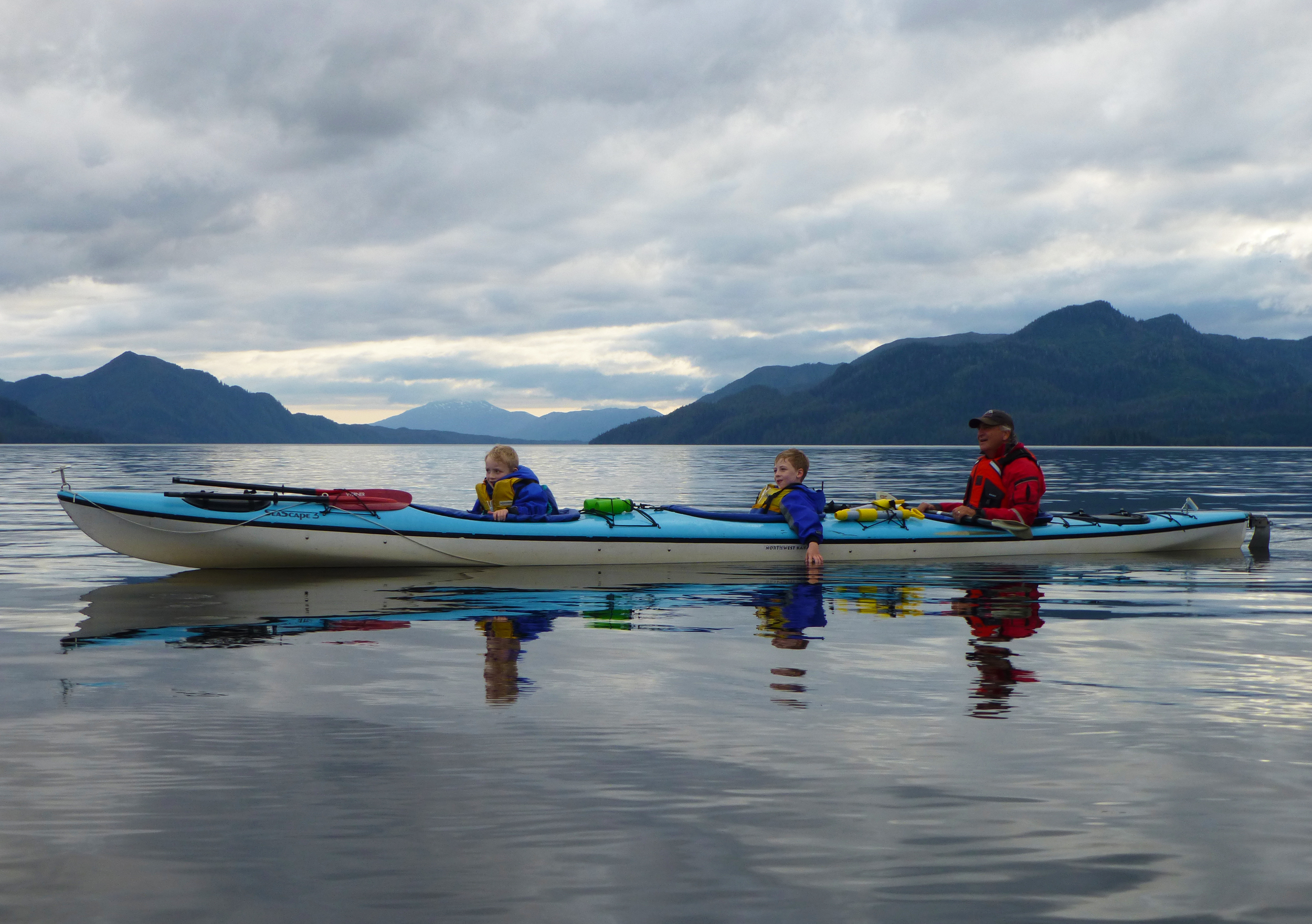  Family paddle in Thorne Arm in a Northwest Kayaks Seascape 3. 