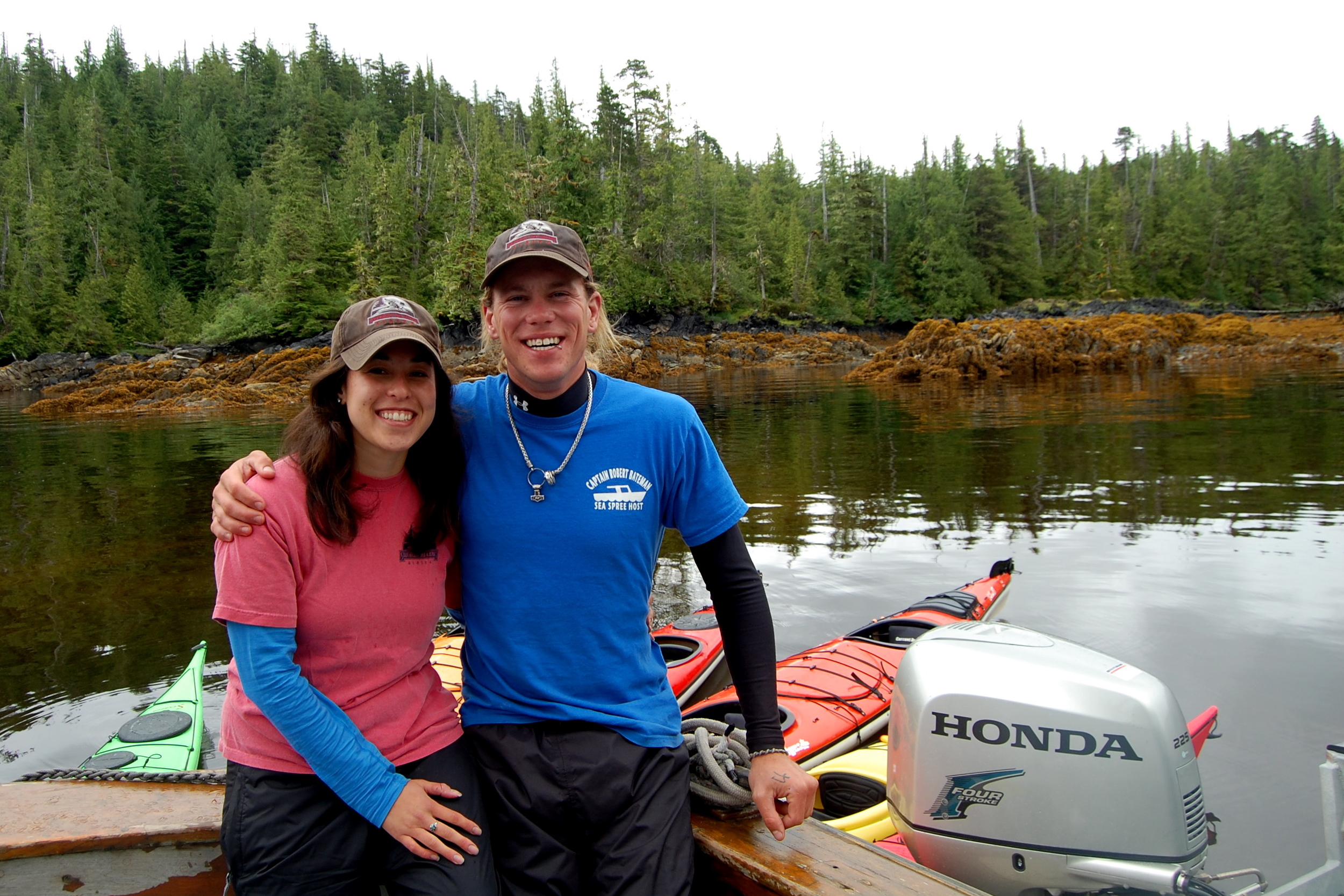  Our staff are a big part of the fun at Orcas Cove. Susan Shain, our office manager 2010 - 2013, and Robert Bateman, Sea Spree host and boat captain 2009 - 2014 hanging out on the back deck of the Sea Spree. 