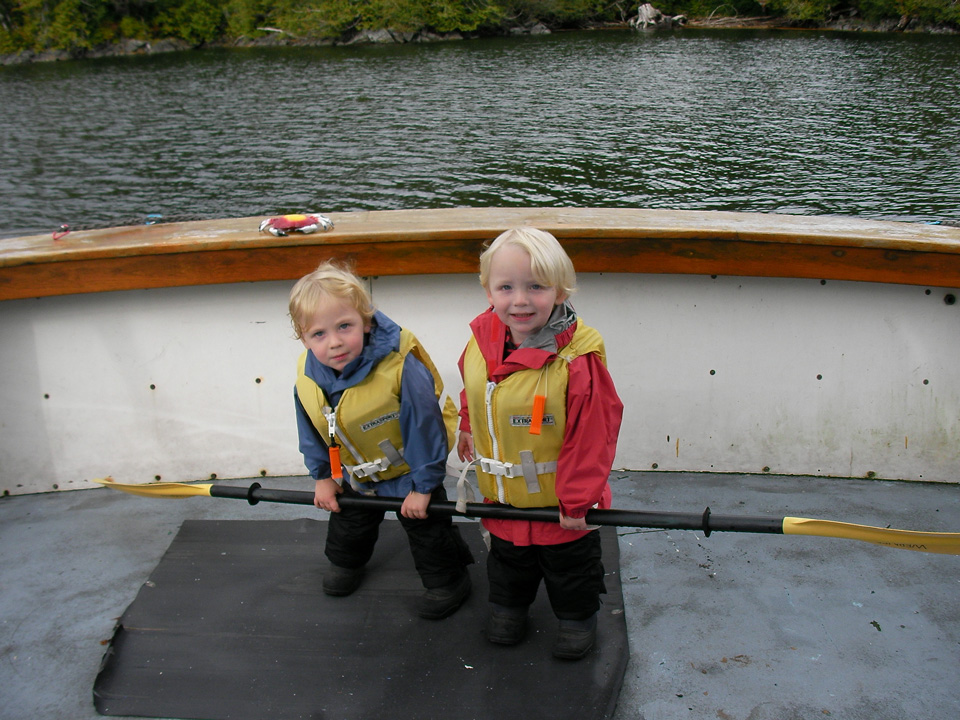  Southeast Sea Kayaks' twins, Declan and Clancy Thomas, learned to kayak at Orcas Cove and have been part of the fun since 2006. 