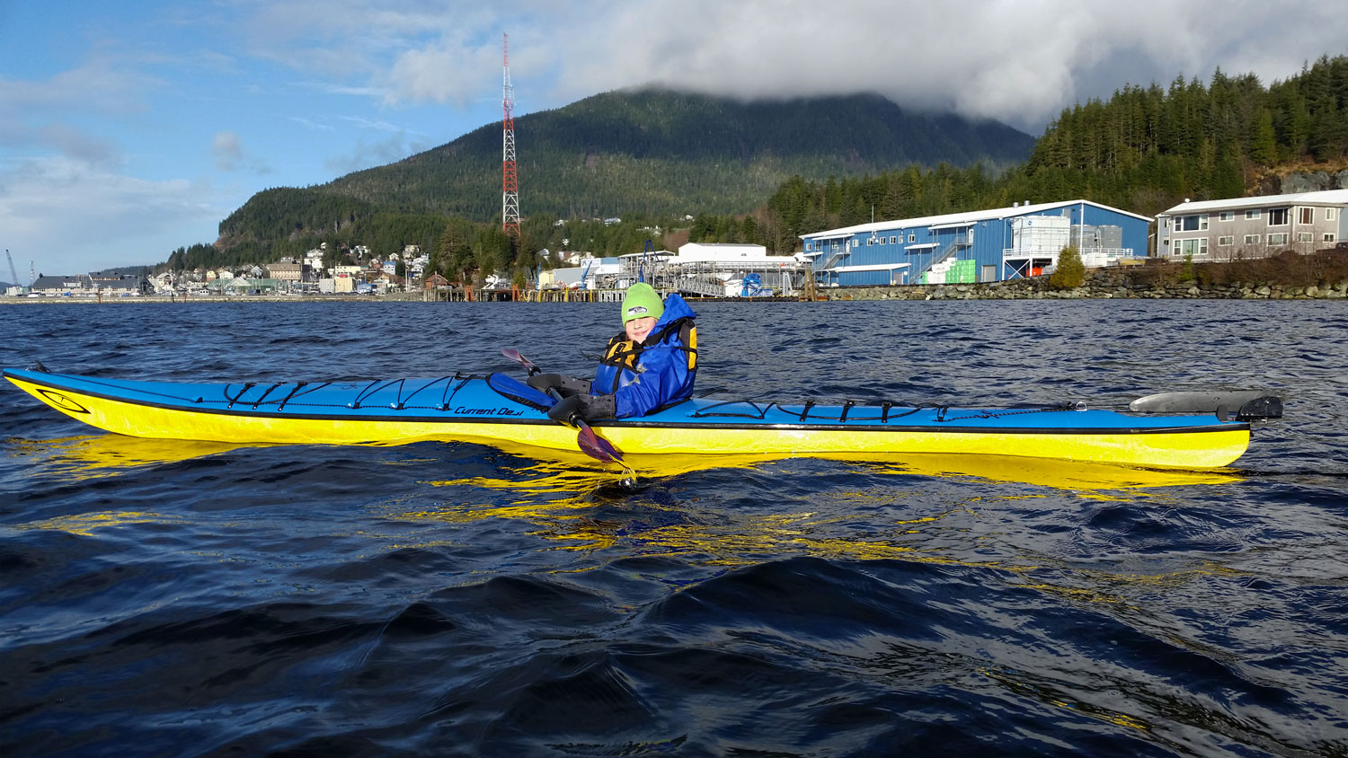  Graduated to his own 18 foot sea kayak, this kid leaves the grown ups behind! 