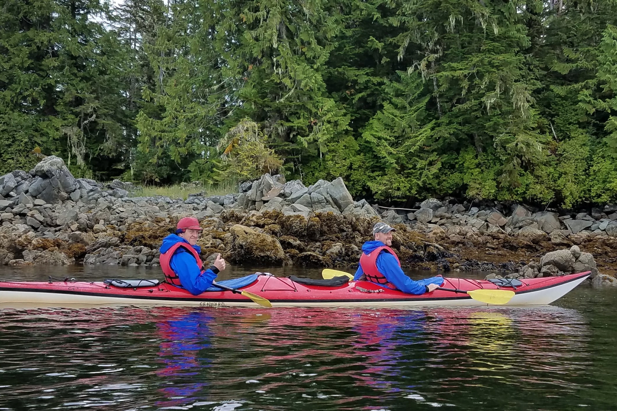  Enjoying the sea air and rainforest shoreline at Orcas Cove.  
