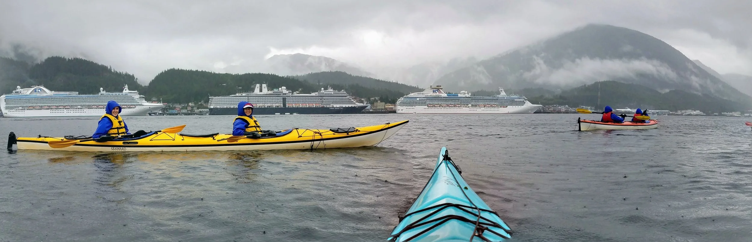 Rain is part of the fun in Ketchikan. We outfit everyone with waterproof gear and get out and enjoy the weather. 