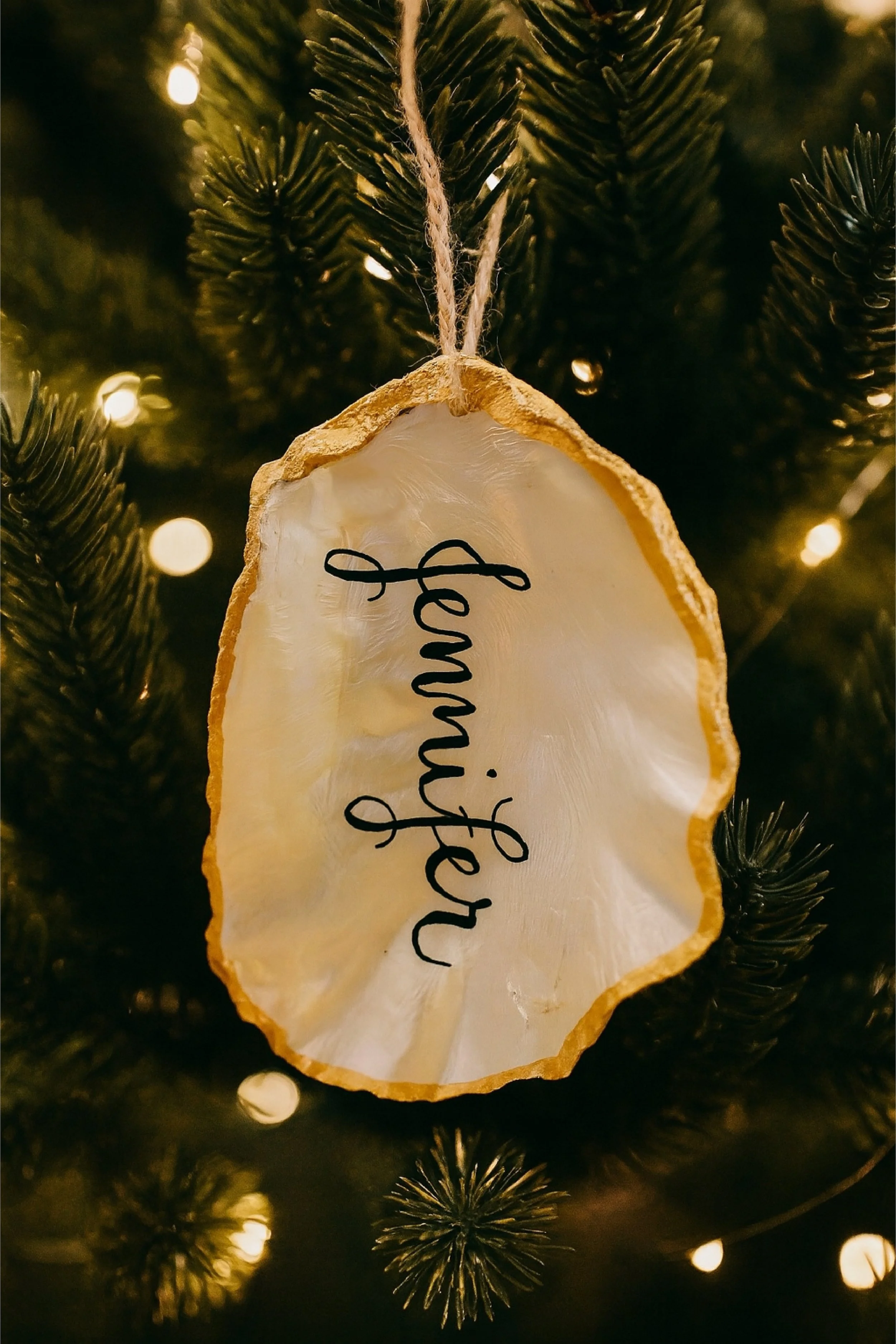 Oyster Shell Calligraphy — Calligraphy by Vanessa