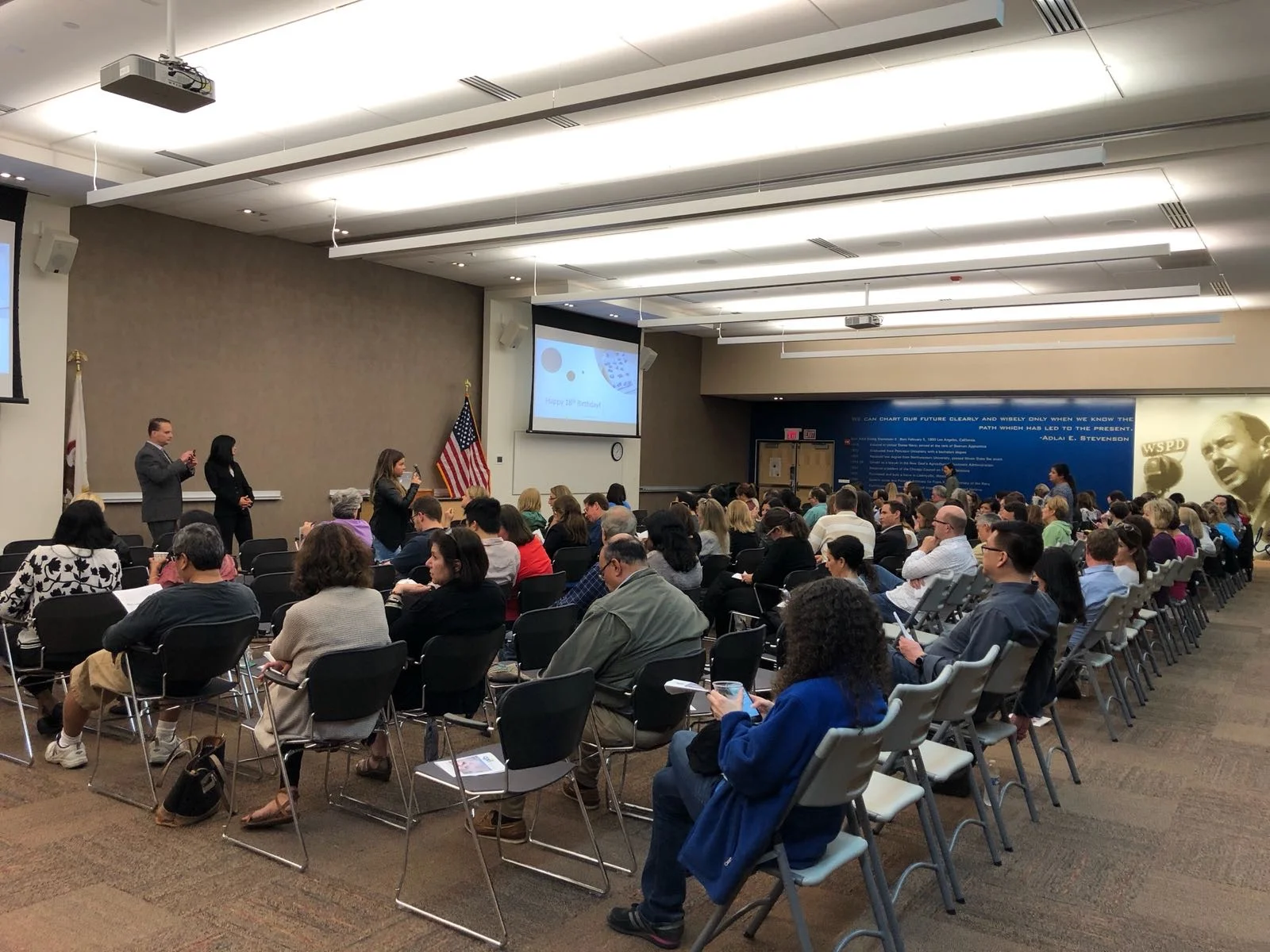 Full house at Adlai E. Stevenson High School in Lincolnshire!