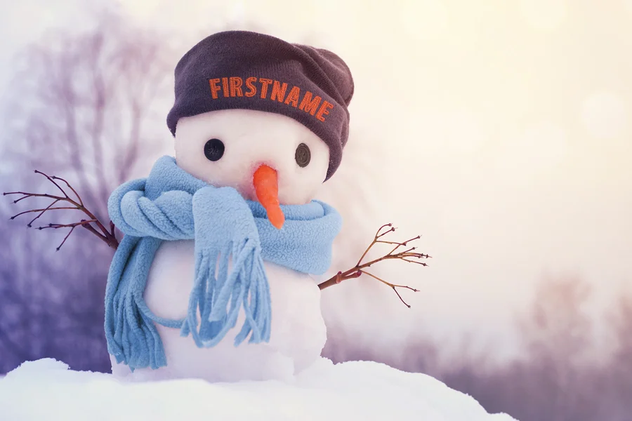 Snowman with Scarf