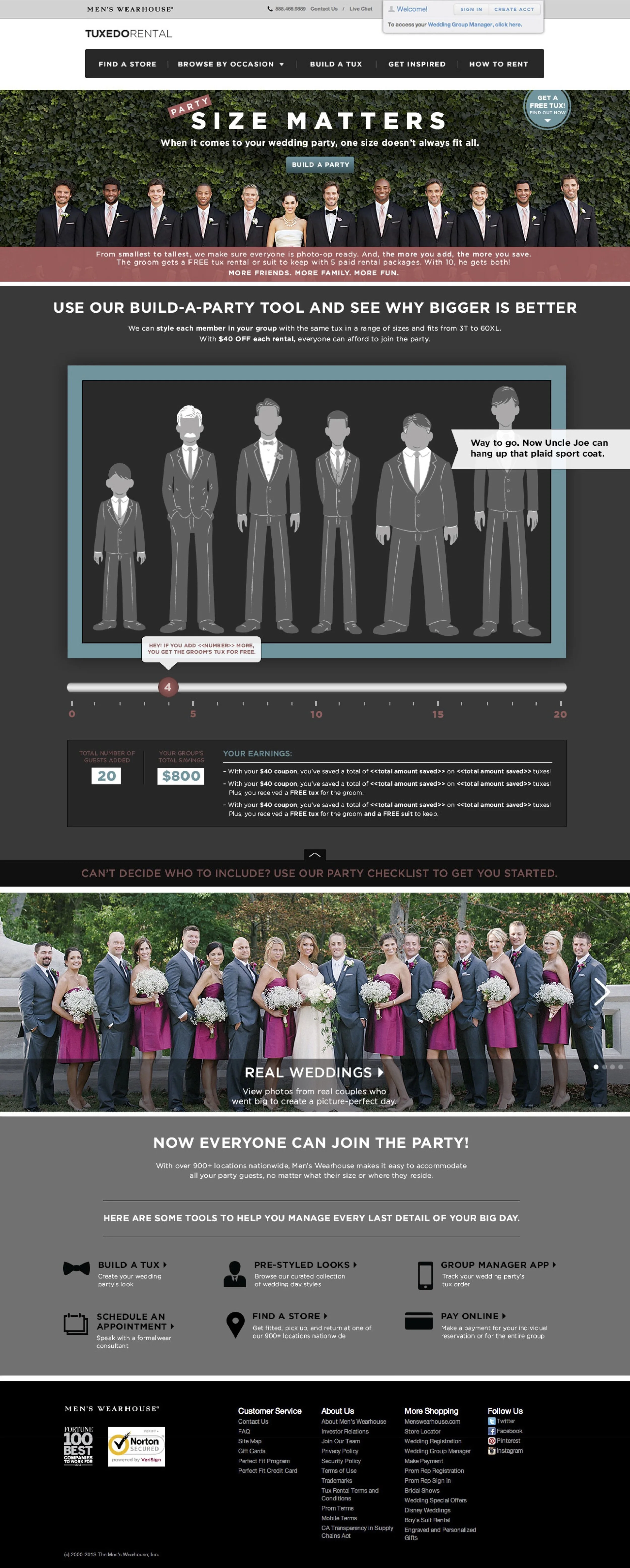 Large Wedding Party Interactive Tool