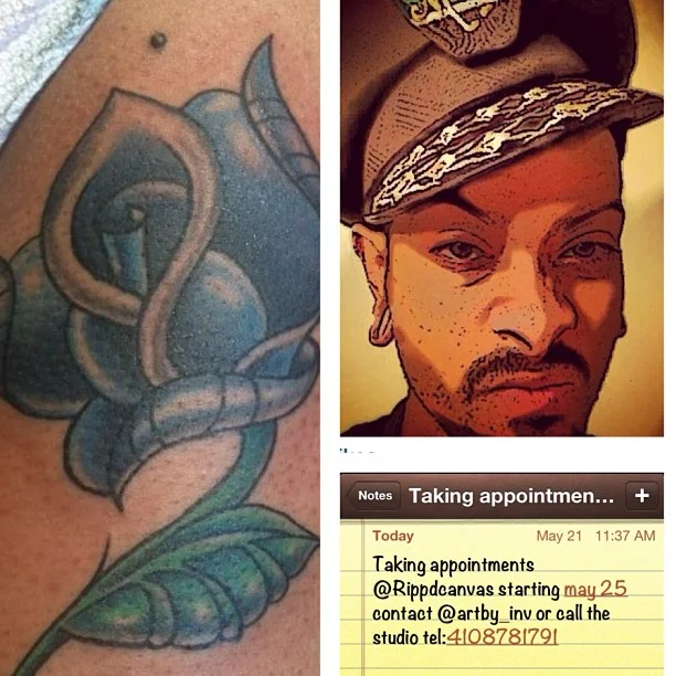Taking appointments @Rippdcanvas starting may 25 contact @artby_inv or call the studio tel:4108781791 #tattoo #rippdcanvas #artlife #tattoostudio #tmblr #fb #twitter #dope #artist