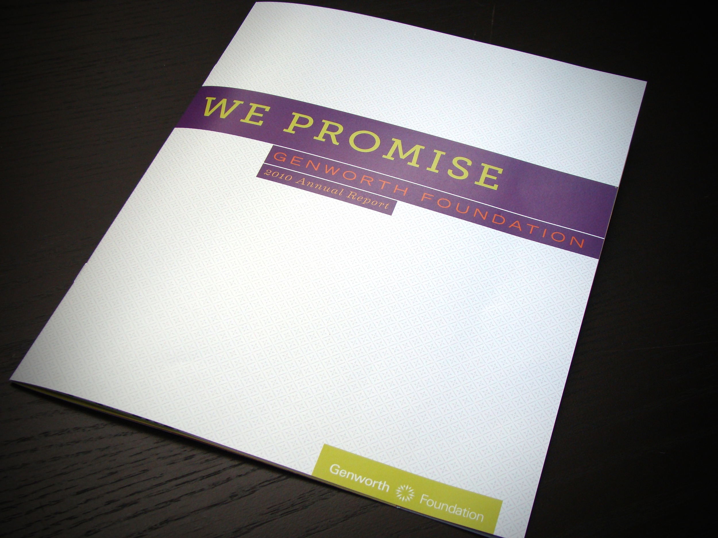 Genworth Foundation Annual Report Front Cover