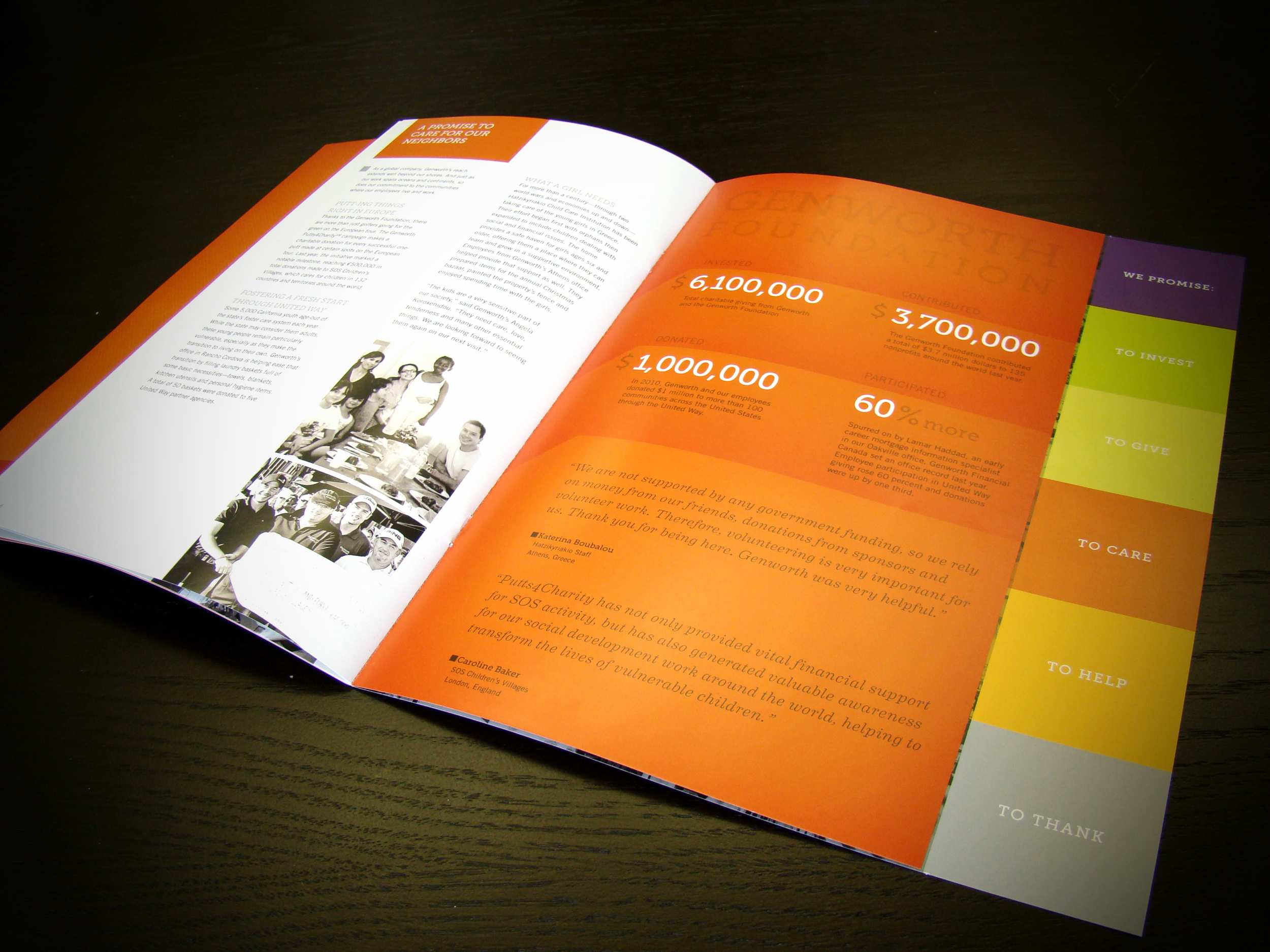 Genworth Foundation Annual Report Interior Spread