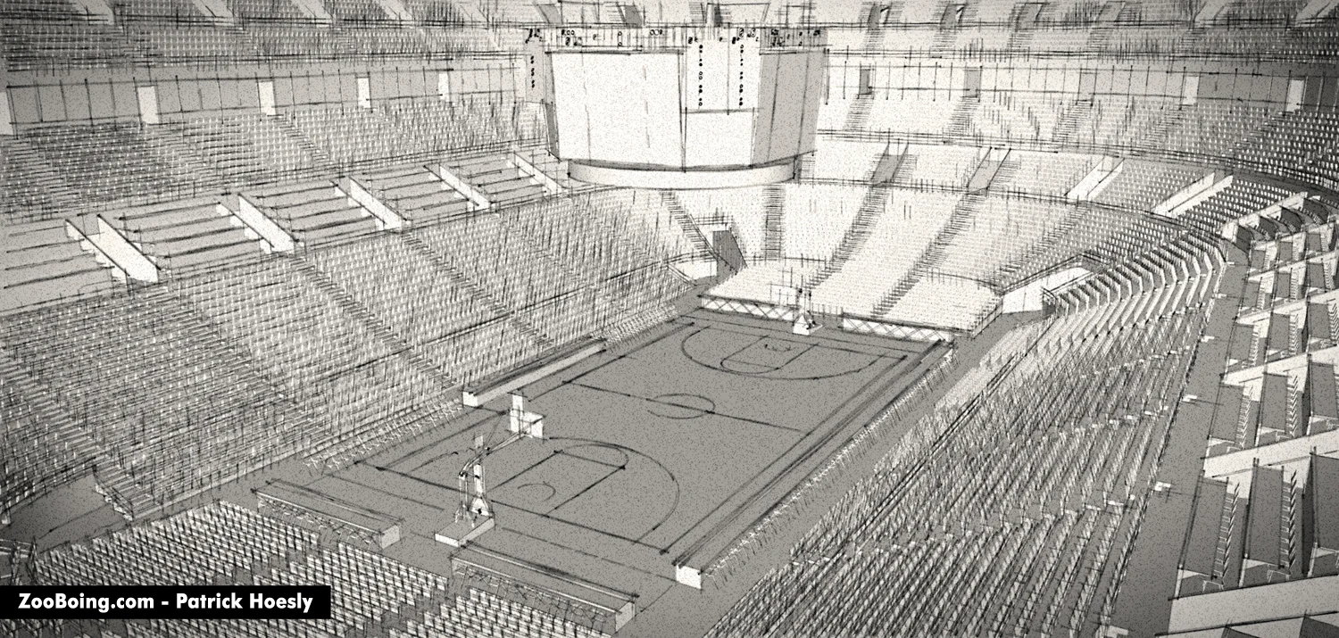 5 Basketball Arenas — ZooBoing Illustrations