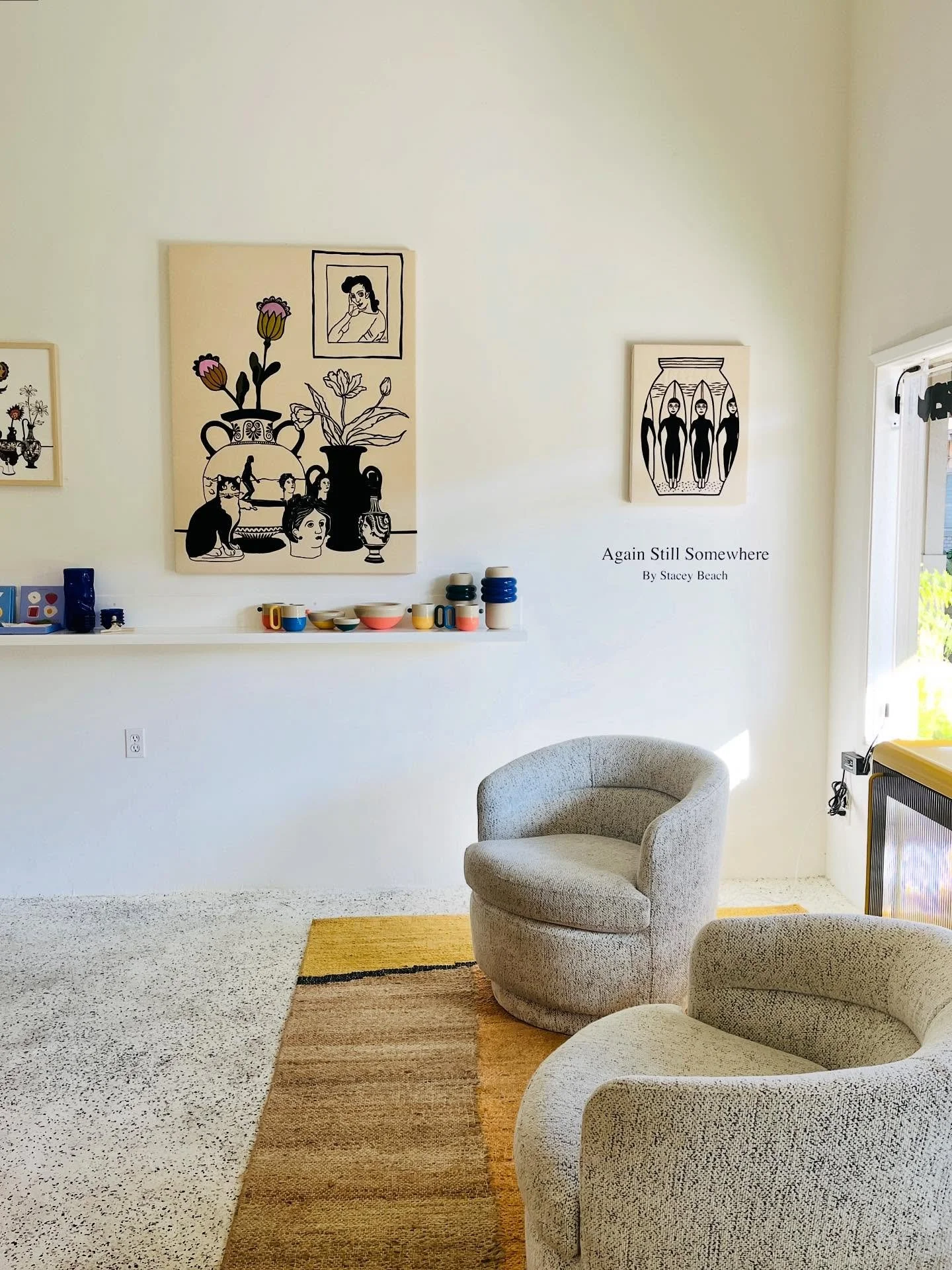 @stacey_beach&rsquo;s show &ldquo;Again Still Somewhere&rdquo; is up and opens tomorrow, Saturday November 1 🪩 Join us for the reception from 3-5pm with the artist and see these incredibly unique, detailed pieces. Photos don&rsquo;t do justice, they