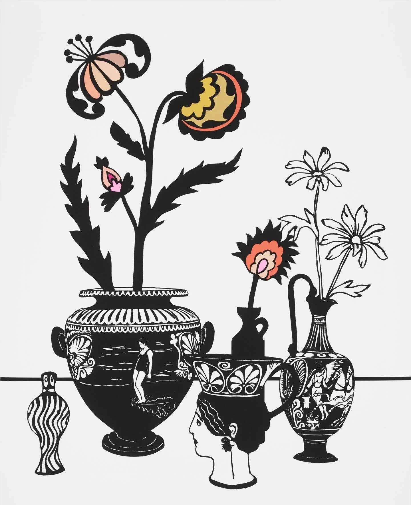 &ldquo;Still Life with Surfer Amphora &amp; Head Vase&rdquo; ~ 1 of 2 archival pigment prints launching today, limited edition of 25 〰️ Join us for the opening of &ldquo;Again Still Somewhere&rdquo; with @stacey_beach from 3-5pm ➰