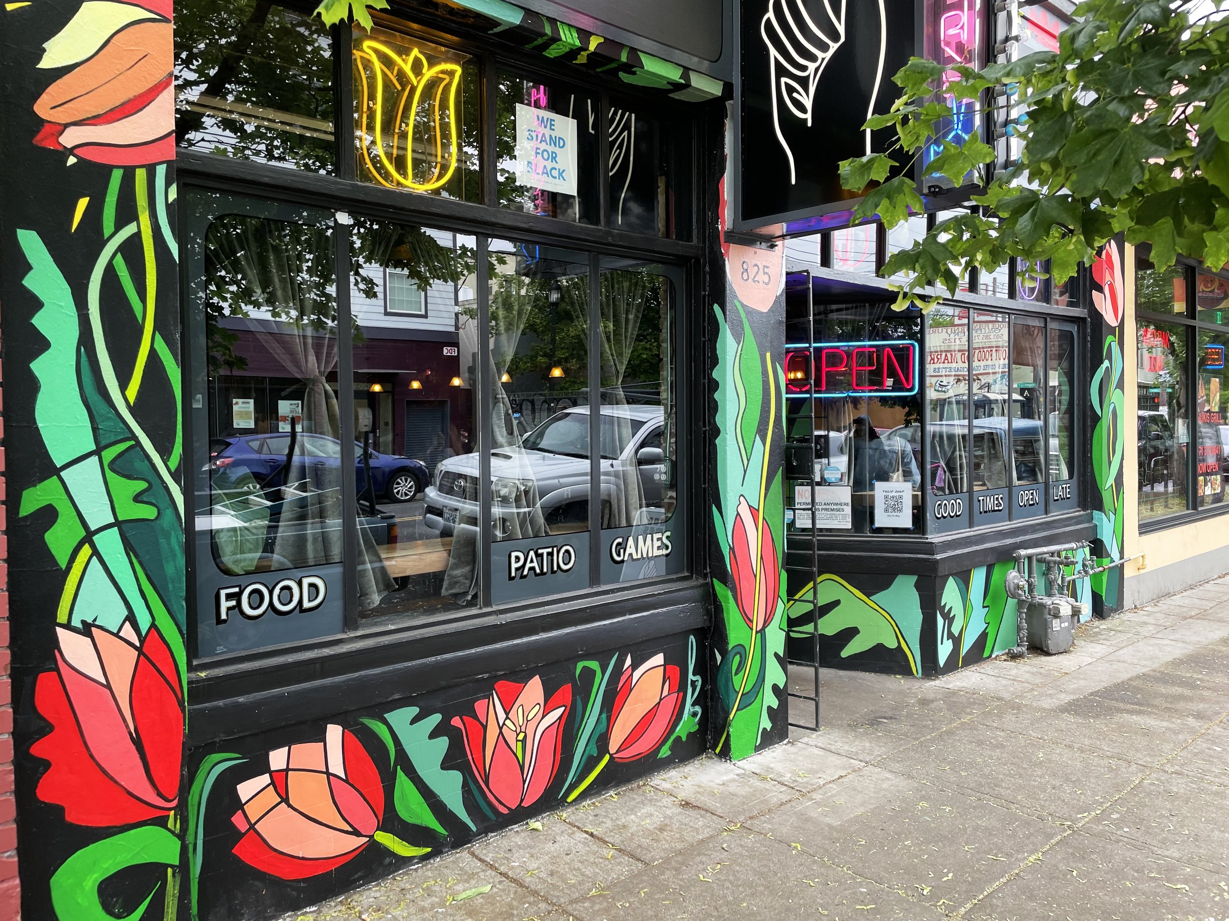  Tulip Shop Tavern Exterior.                                                                                     NE Portland, Spring 2022. 