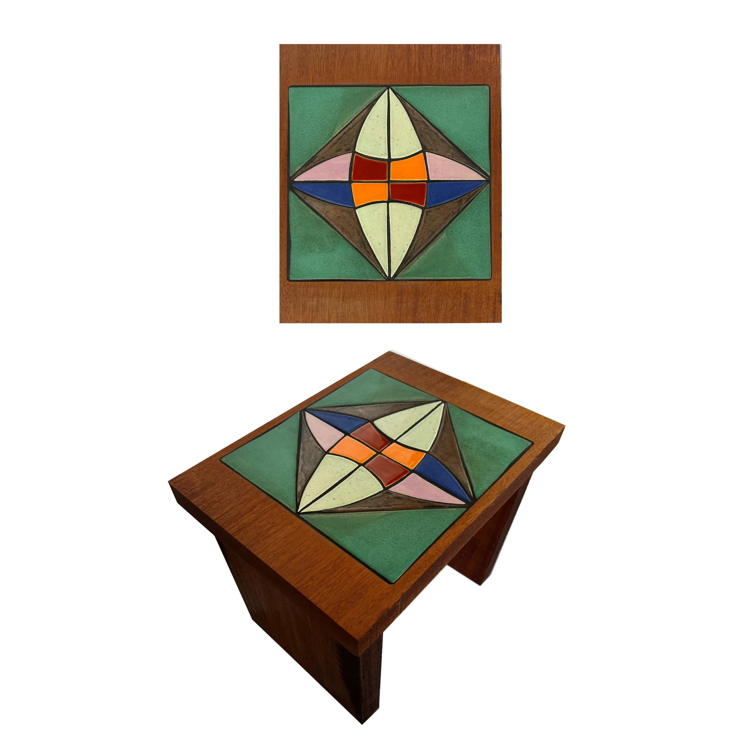  Handmade tile table collab with Gray Blue Woodworking.  
