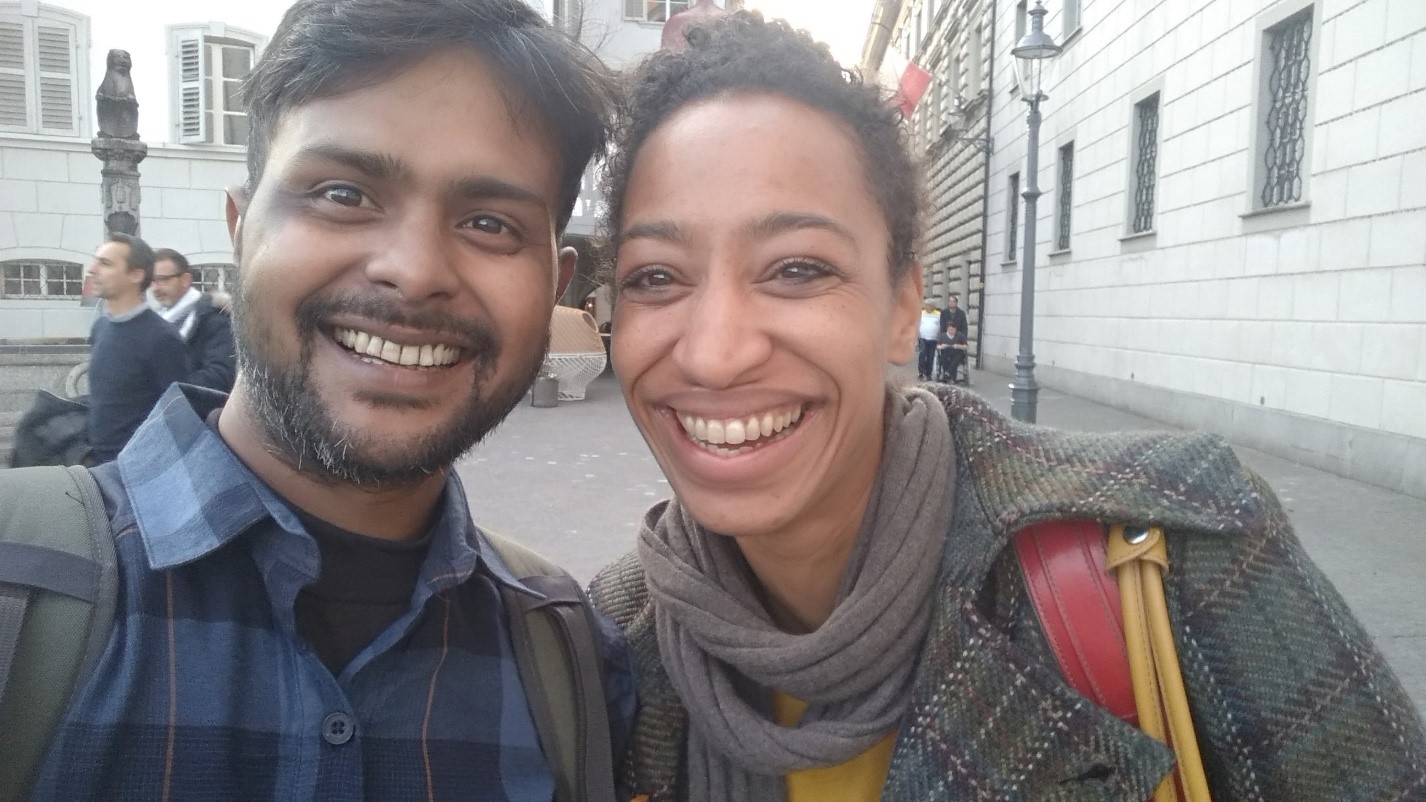 Anupam with artist-curator-researcher kadiatou diallo