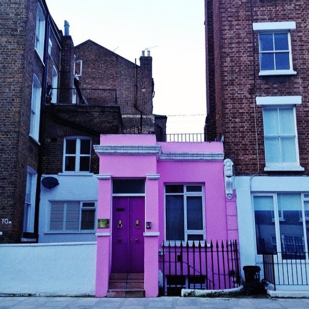 Pink flat in London