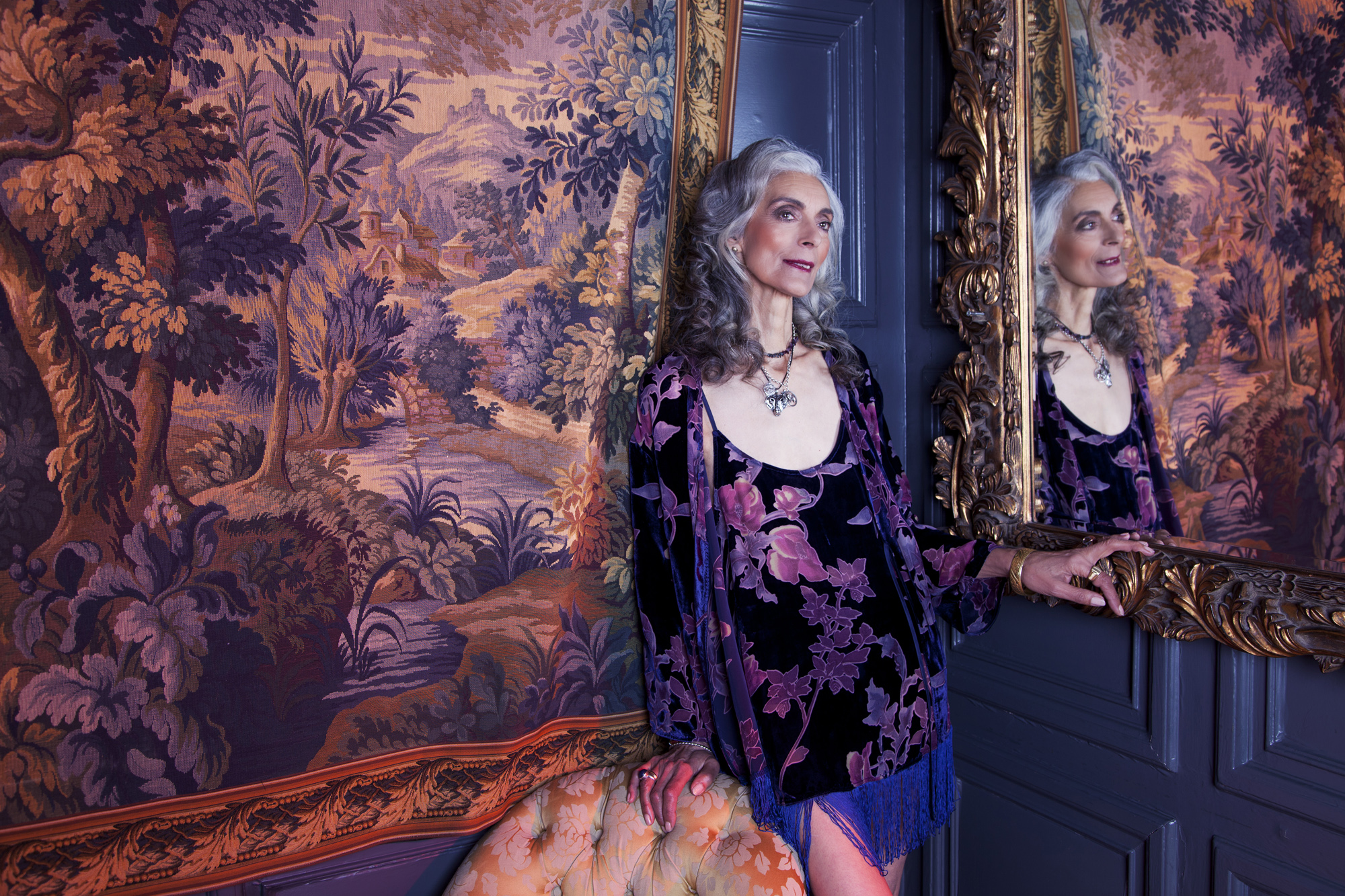 Pam Lucas wearing the Francois Chemise and Robe