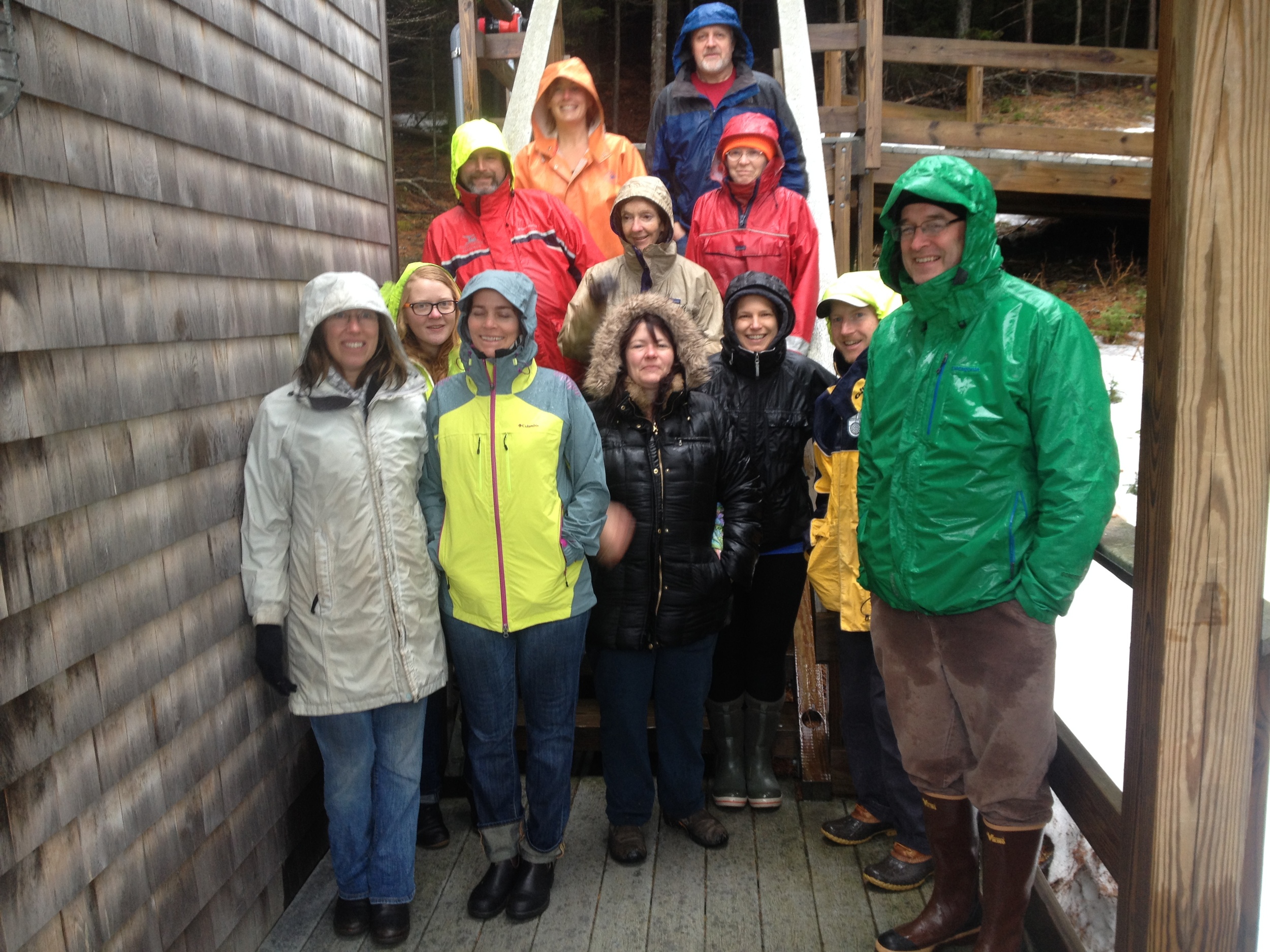 Workshop attendees tour the Bowdoin Coastal Studies Center in Harpswell, ME. 