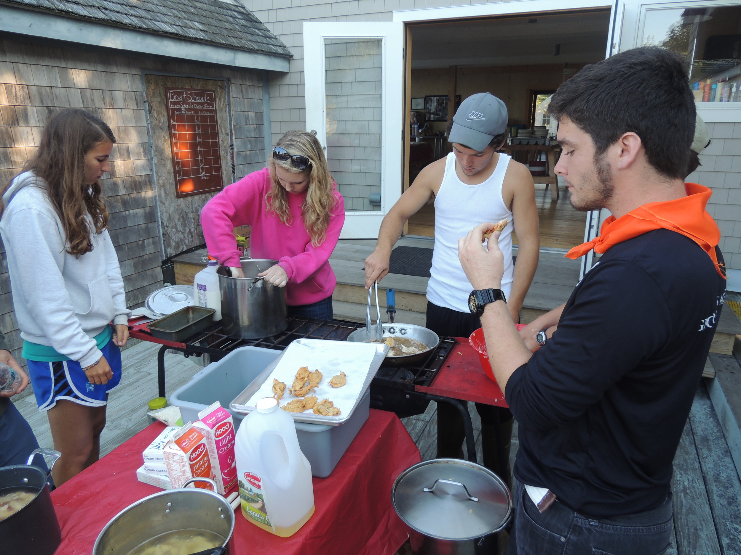 Cooking with green crabs
