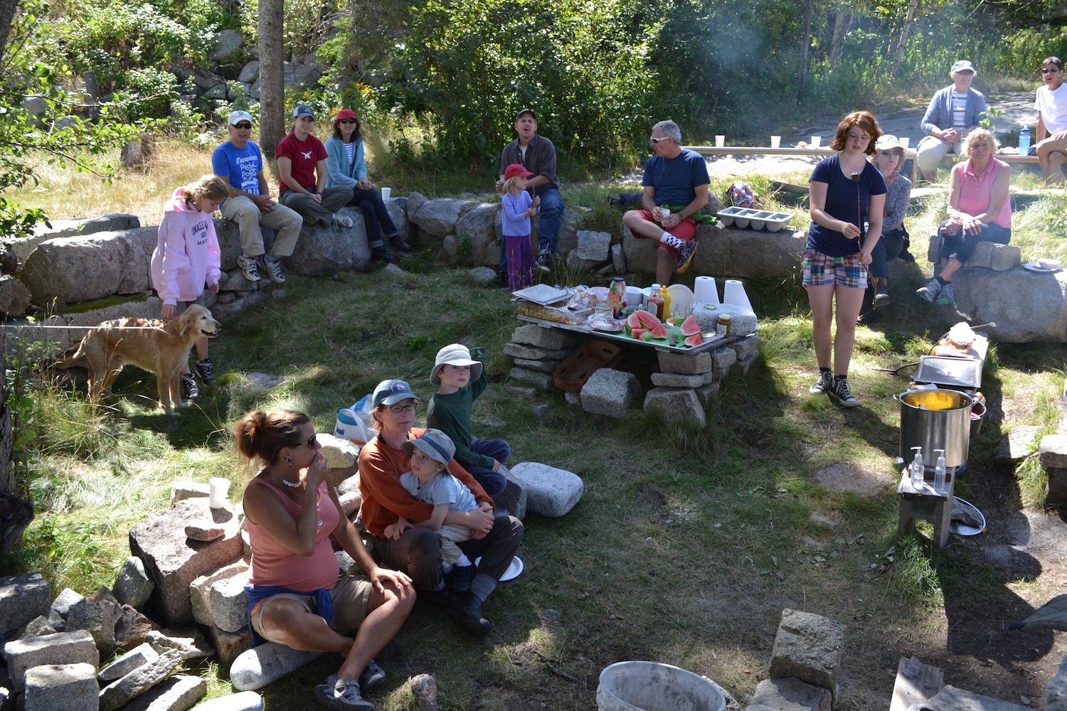 Enjoying an outdoor barbecue!