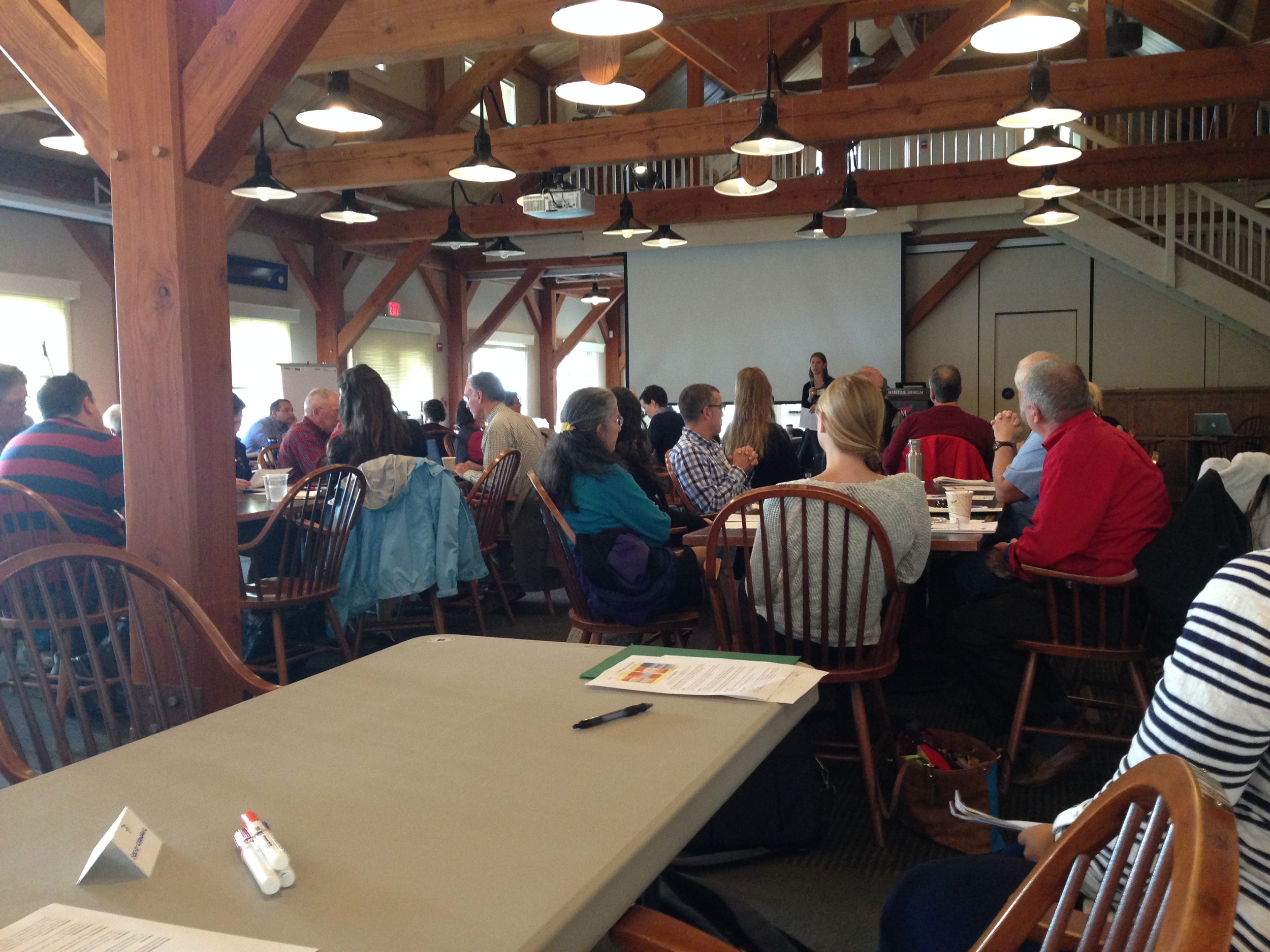 Participants listen to opening remarks.