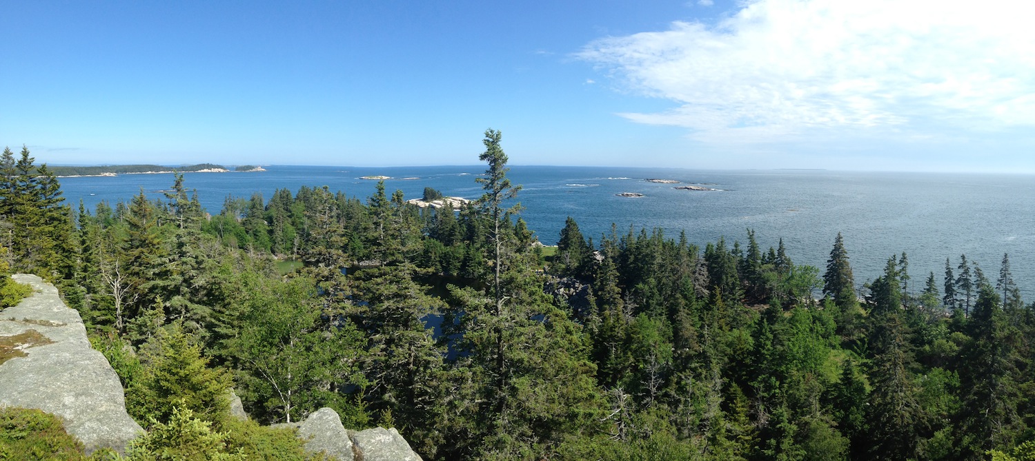 Looking out from the high cliffs