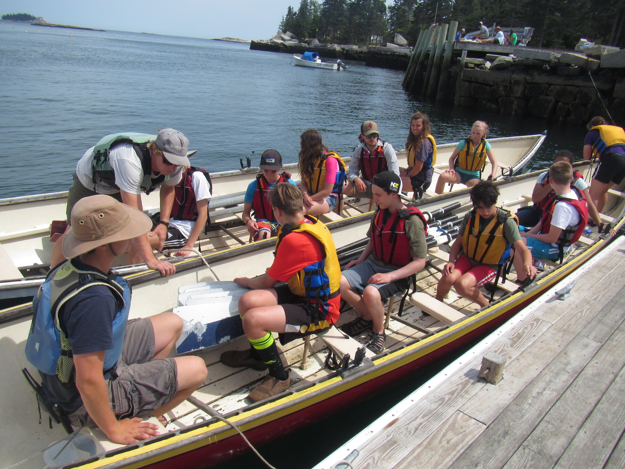 Using physical energy aboard the rowing gigs!