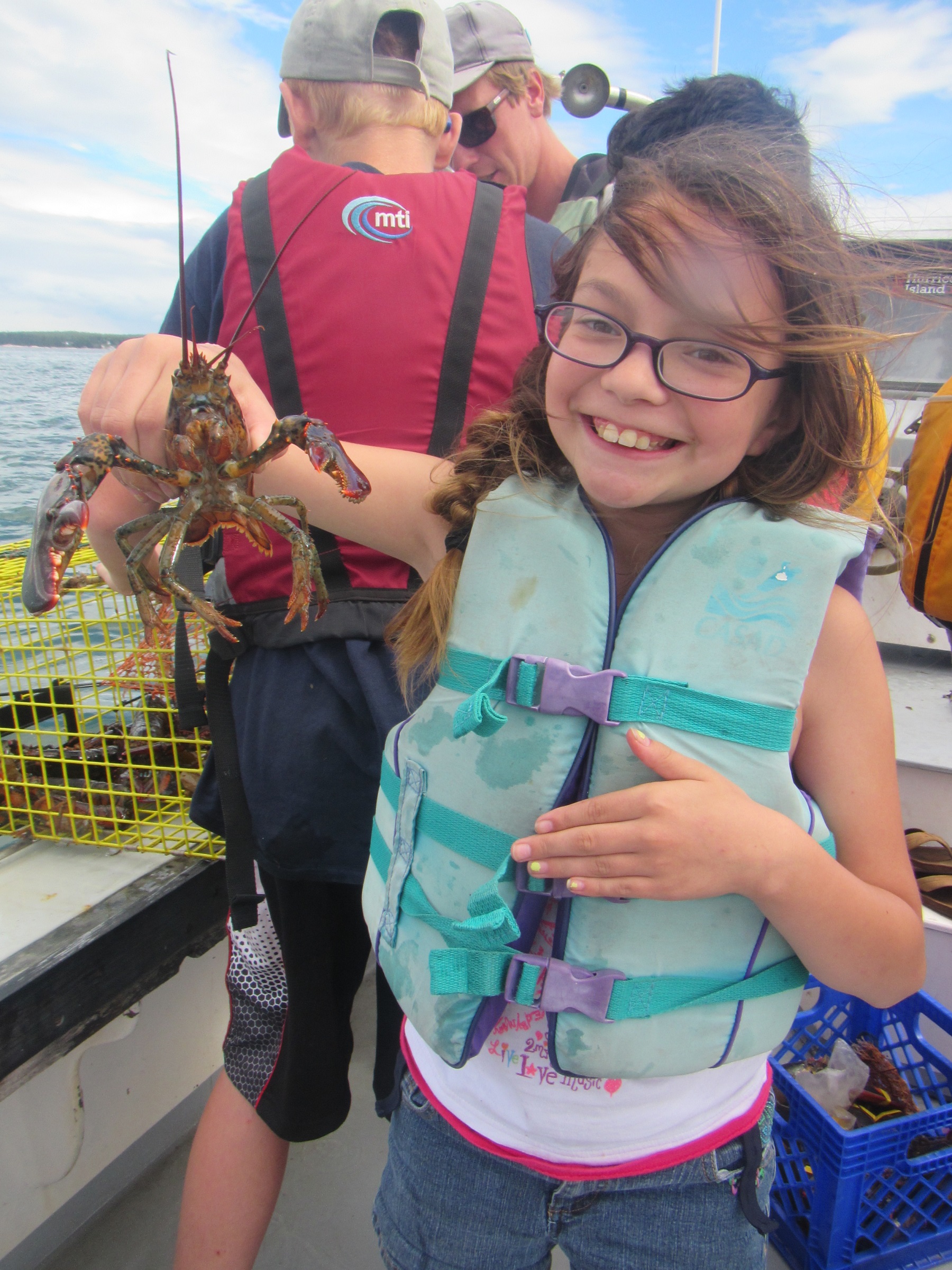 Fun on the lobster boat