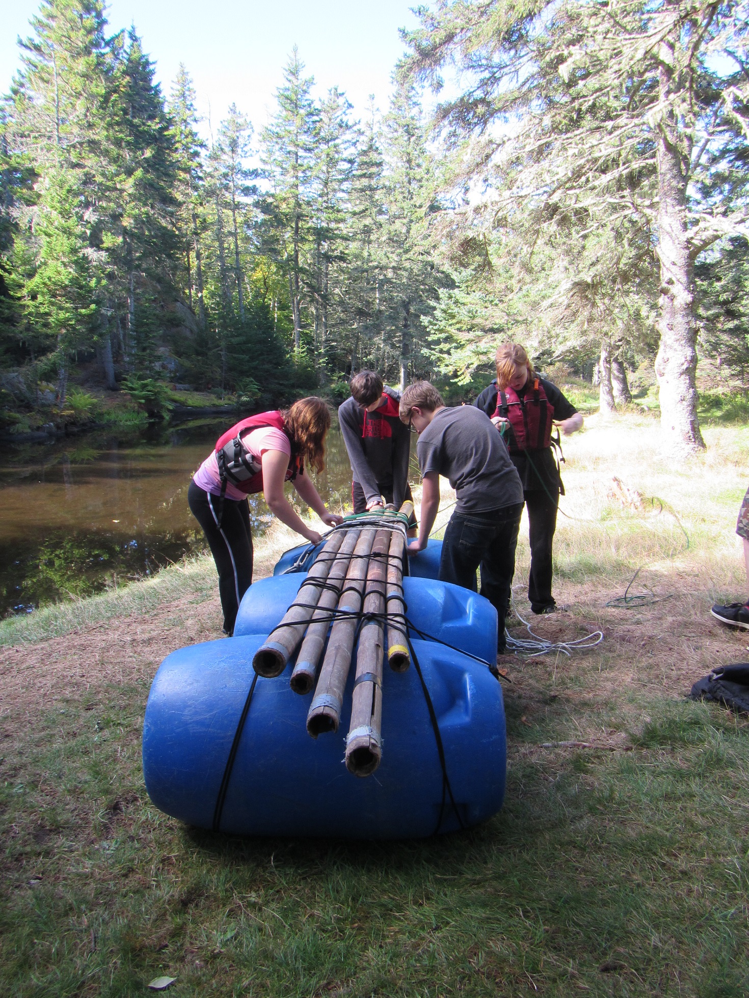 Final touches before launching the raft