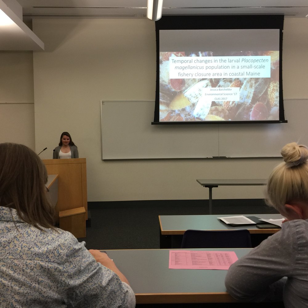 Presenting my thesis at the Colby Liberal Arts Symposium (CLAS)