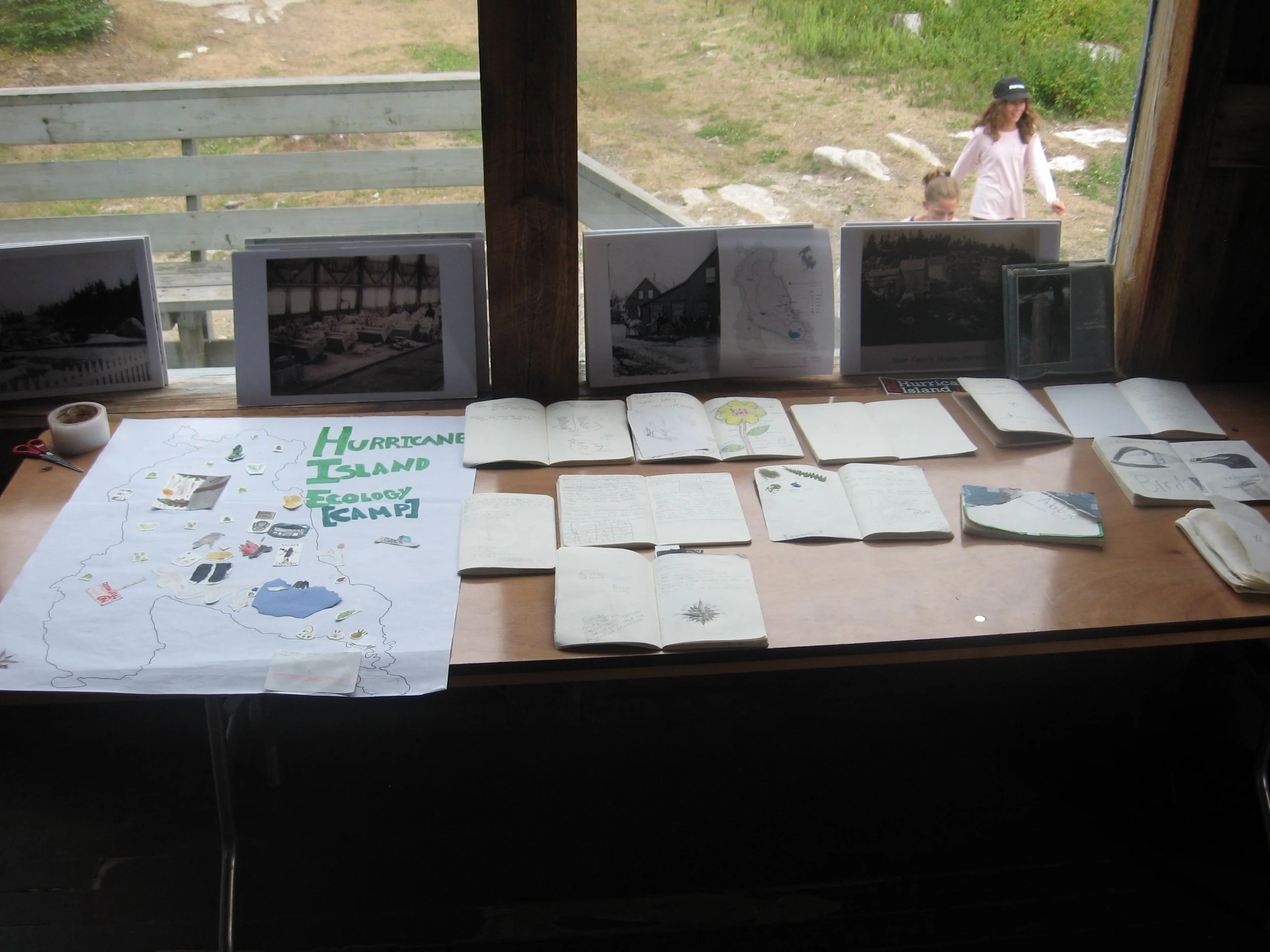 Nature journals and group map on display!