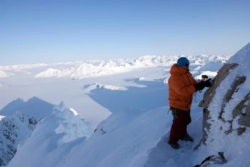 Prøvetaking på Munken. Foto: Endre Før Gjermundsen.