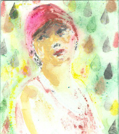 “Drops” 5 7/8 x 5 1/8” Gouache on Paper 2016