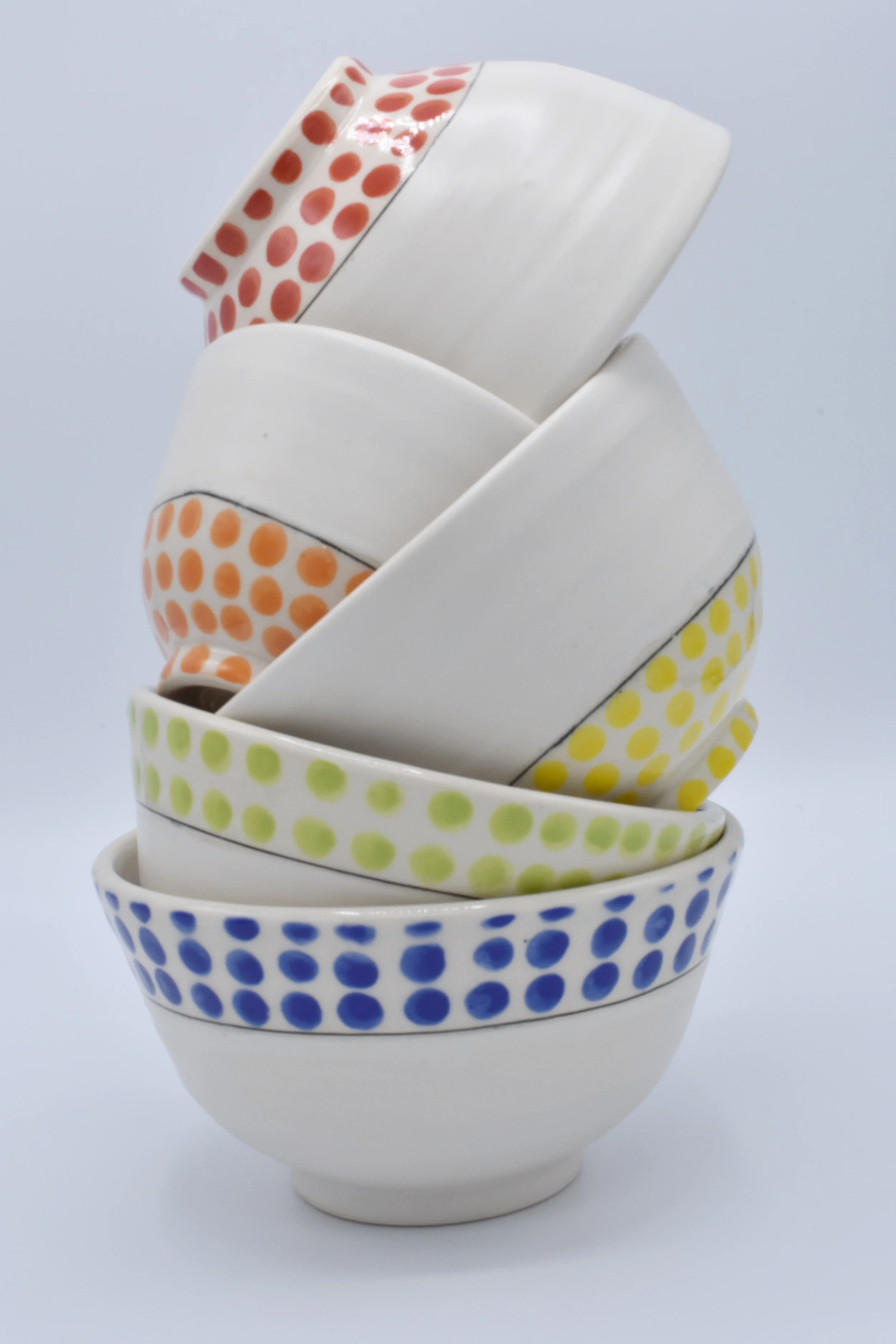 Polka dot bowls