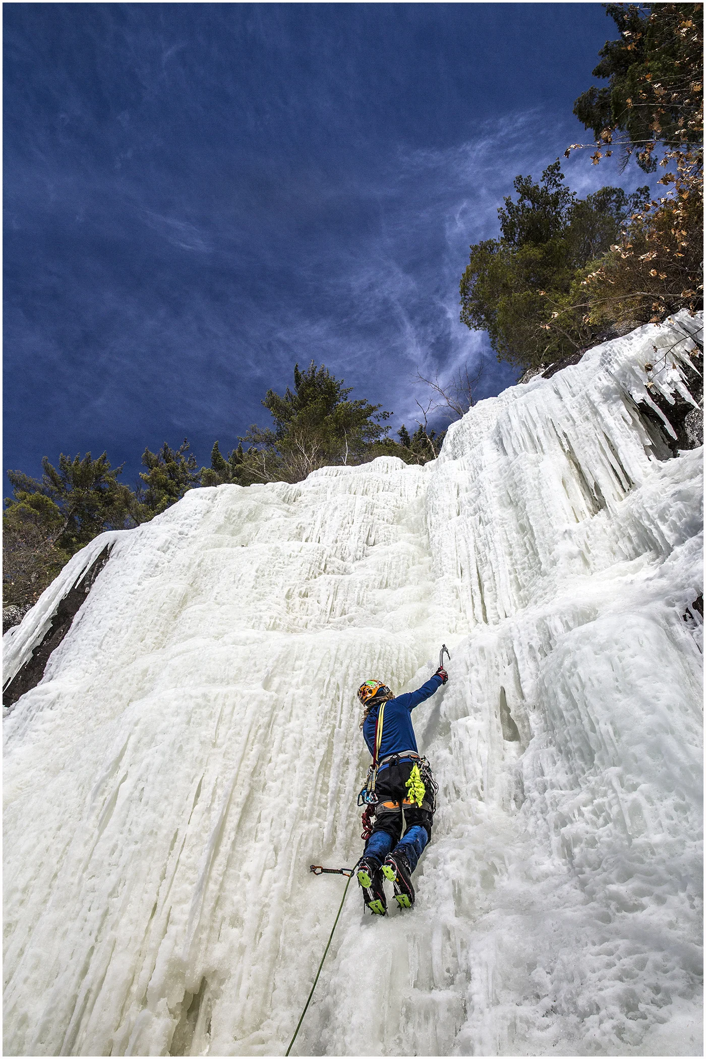 Vertical fun in icy Muskoka