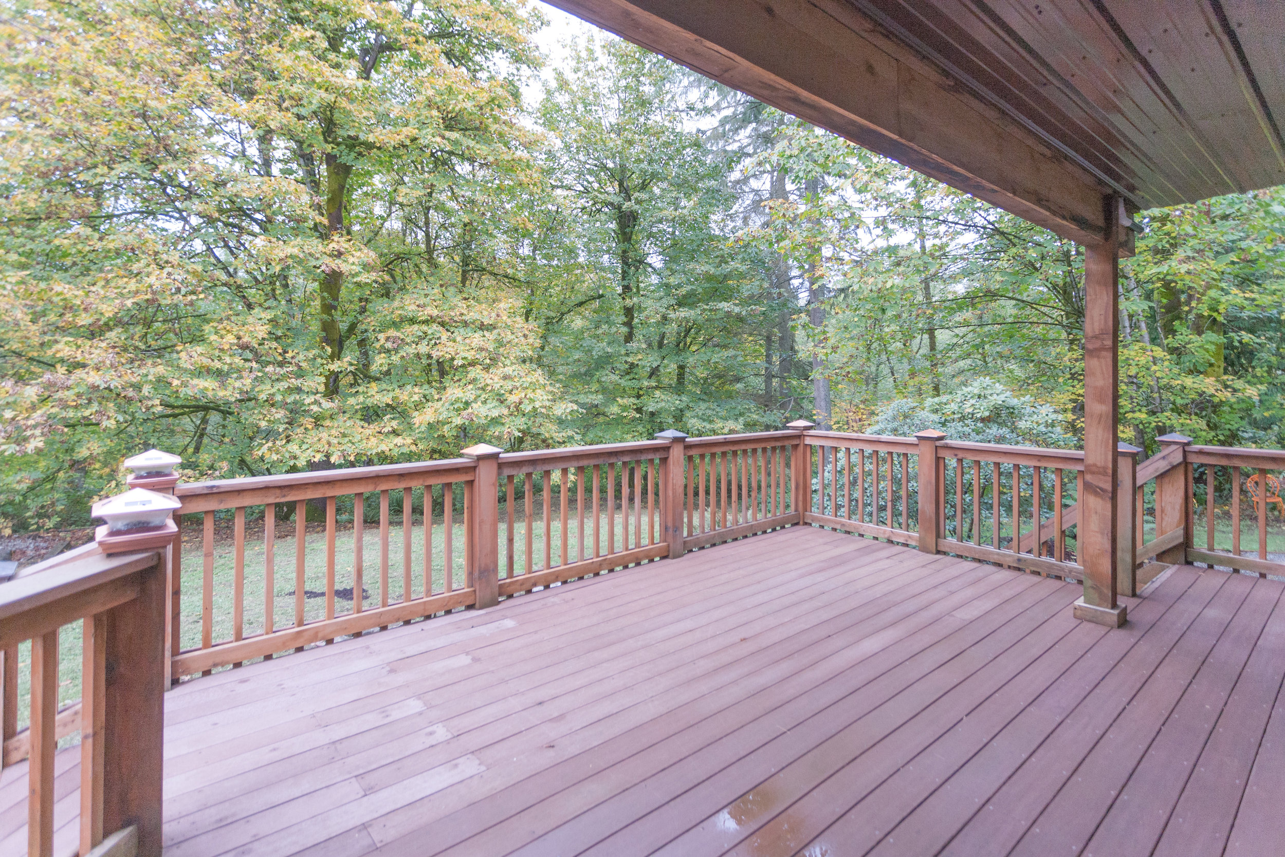  New Trex deck looks out on the greenest of green spaces. The estate is so private you can't see a single neighbor. 