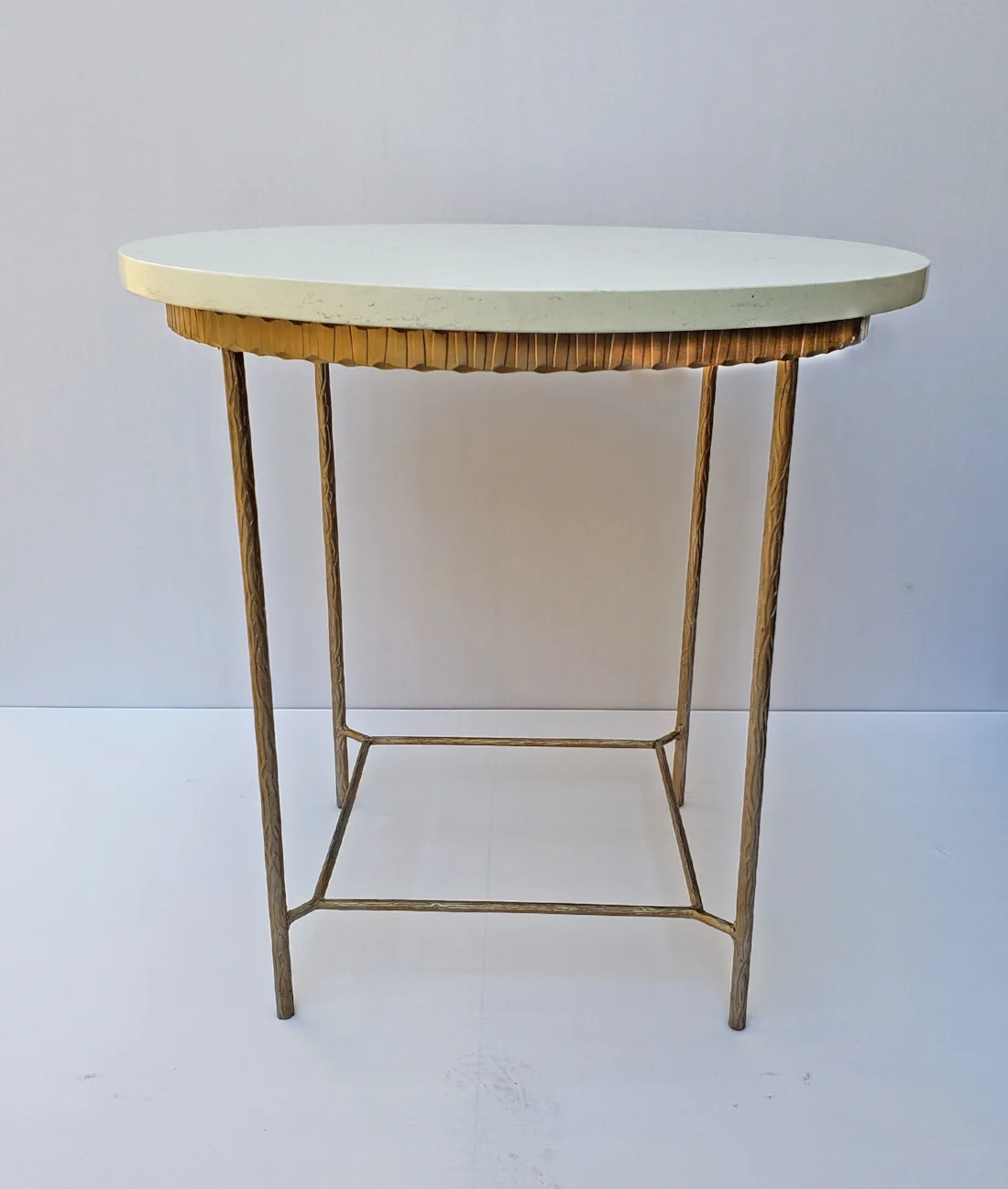 Linenfold and Vine Metal Occasional Table